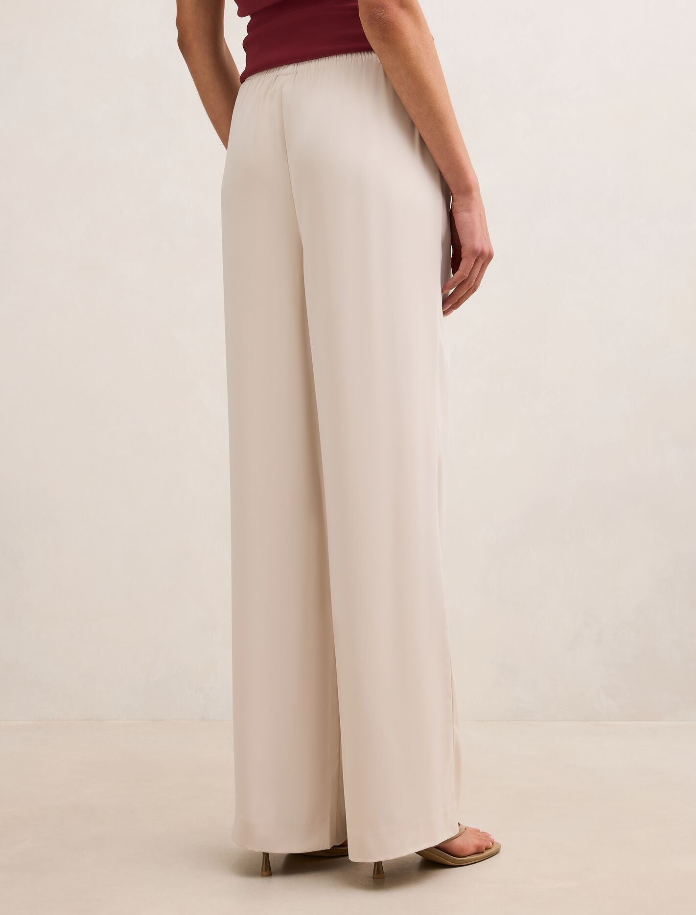 Sara Satin Wide Leg Pants Forever New