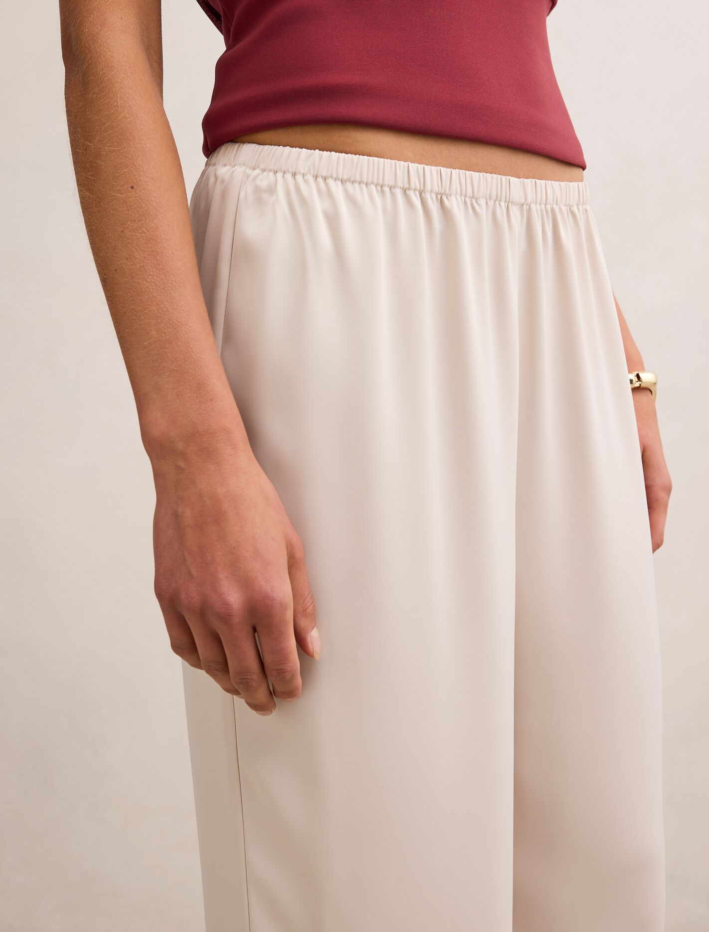 Sara Satin Wide Leg Pants Forever New