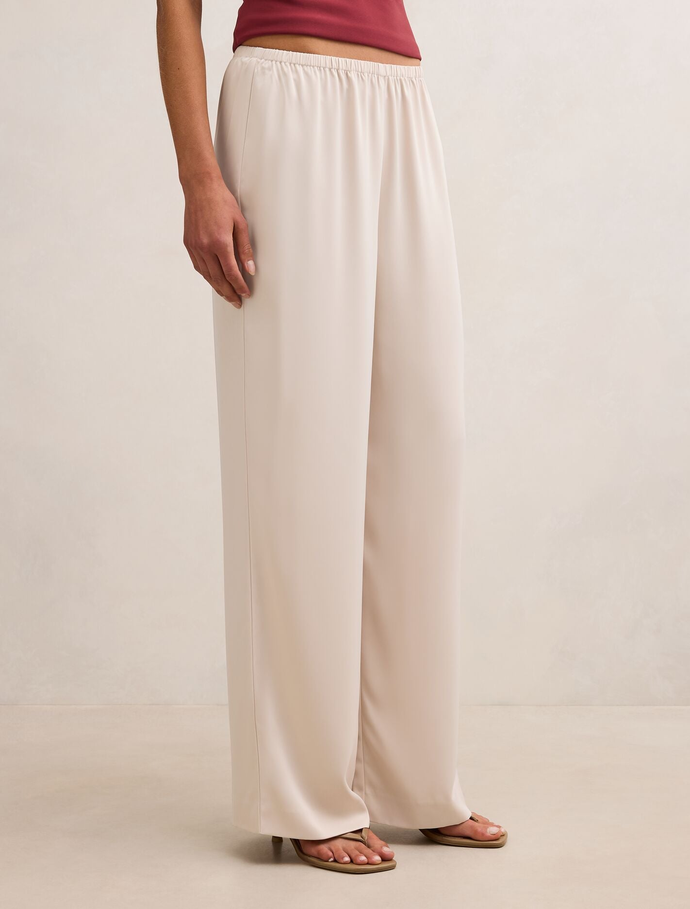 Sara Satin Wide Leg Pants Forever New