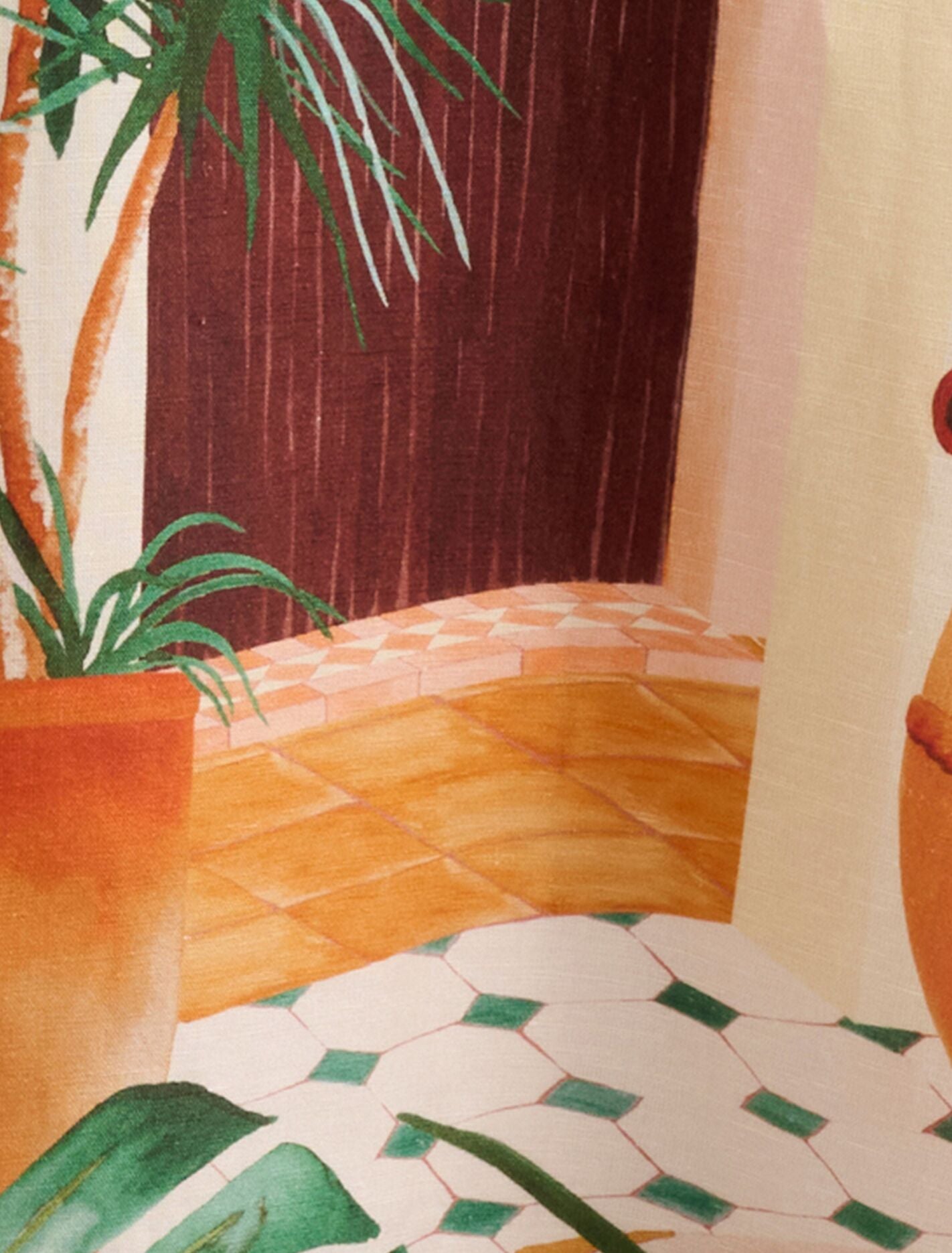 Bianca Printed Linen Midi Dress Forever New