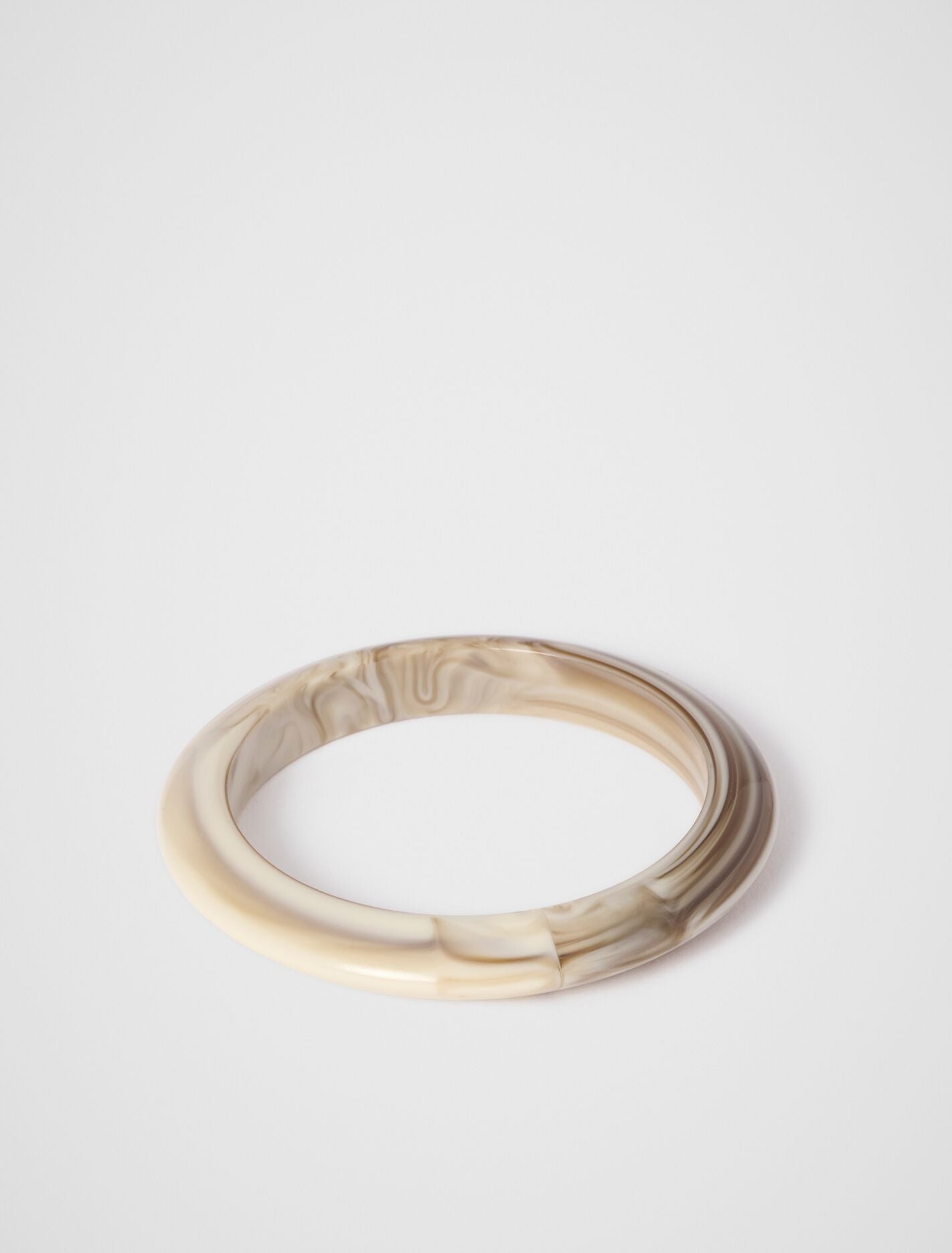 Skylar Acrylic Bangle 0 Ivory Forever New