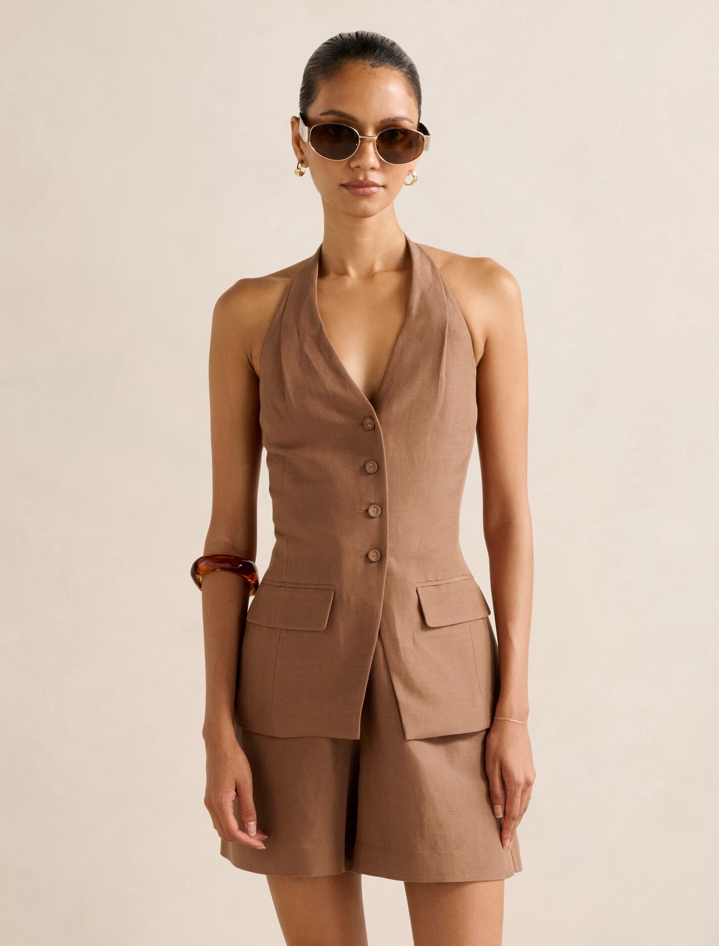 Saxon Petite Halter Waistcoat