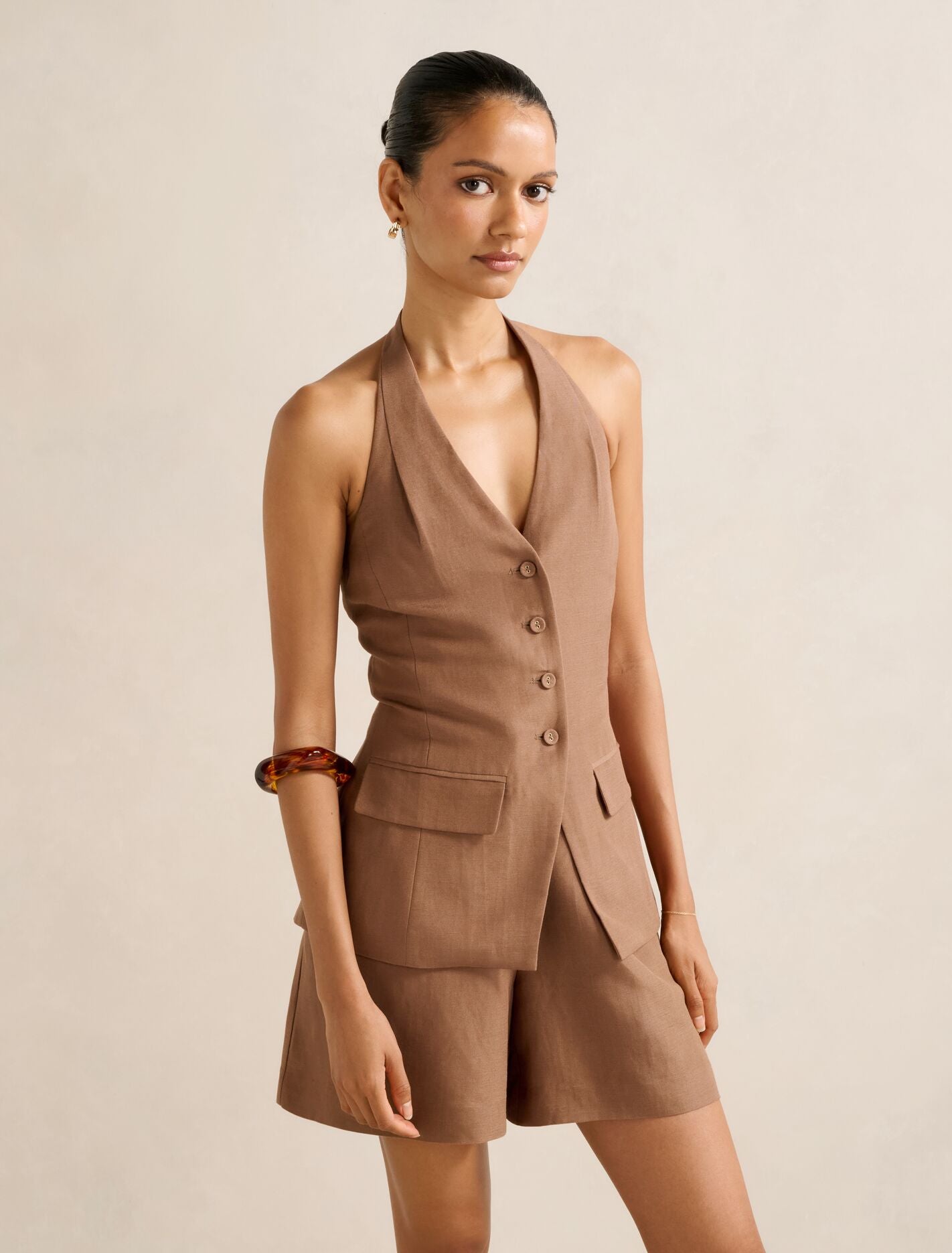 Saxon Petite Halter Waistcoat