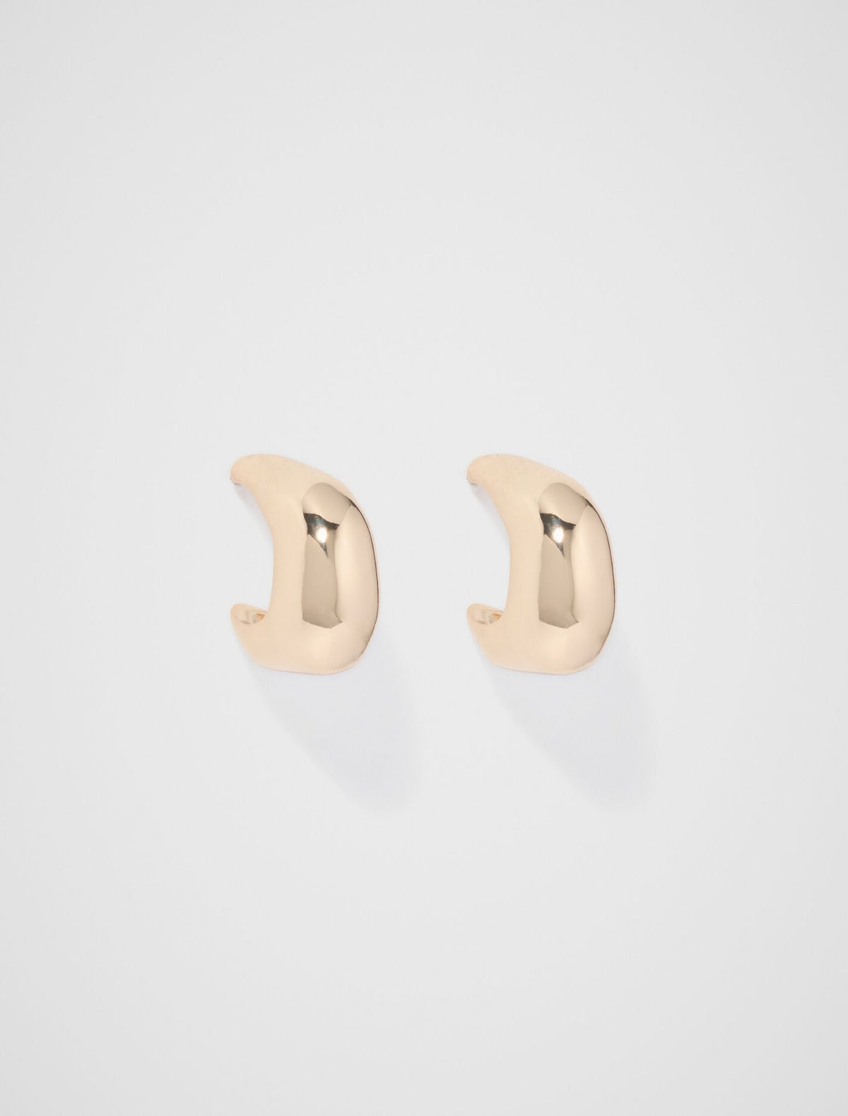 Signature Julia Organic Thick Hoop Earrings 0 Gold Forever New