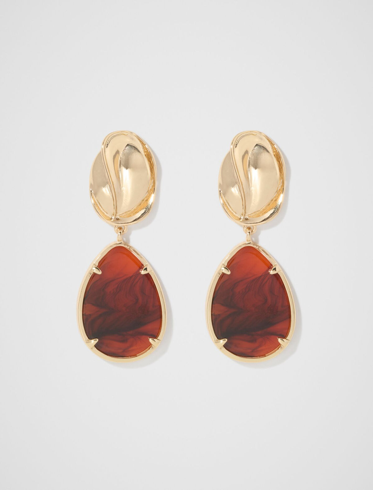 Signature Kia Stone Drop Earrings 0 Tort Gold Forever New