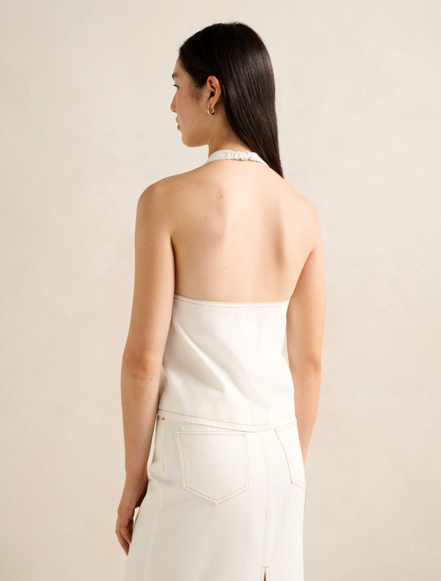 Frankie Denim Halter Top Forever New