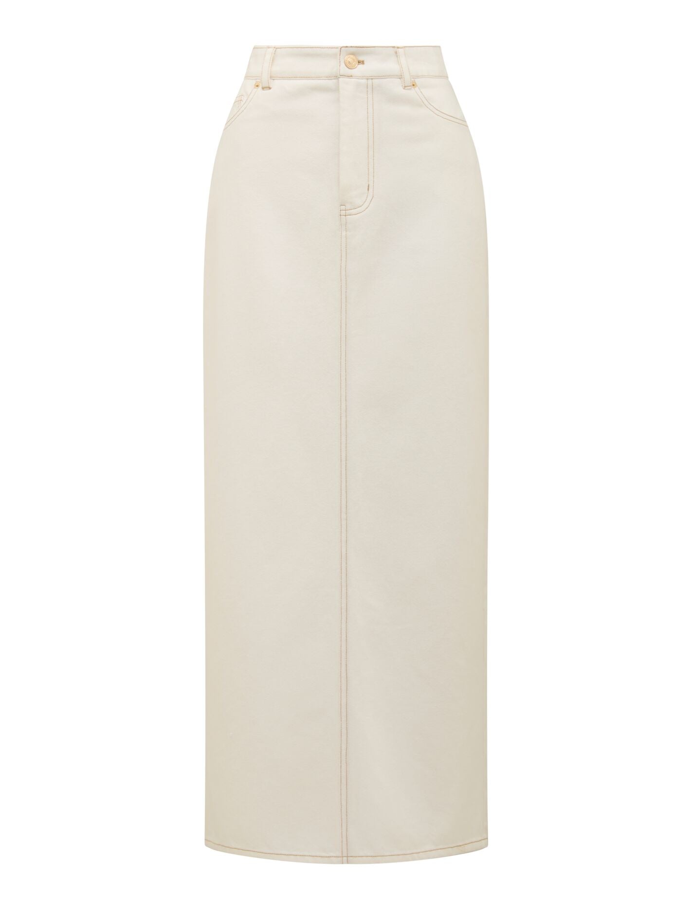 Beatrice Denim Column Skirt Forever New