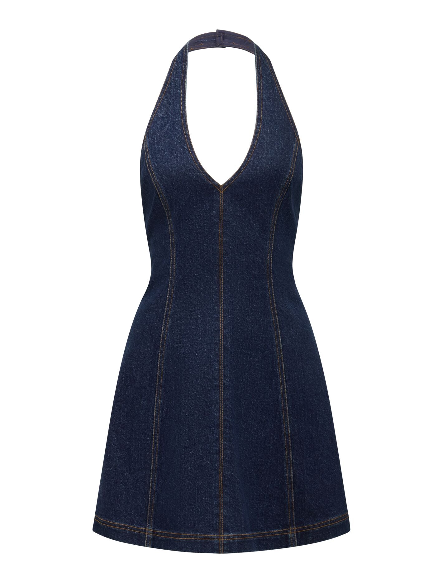 Jorja Halter Denim Dress Forever New
