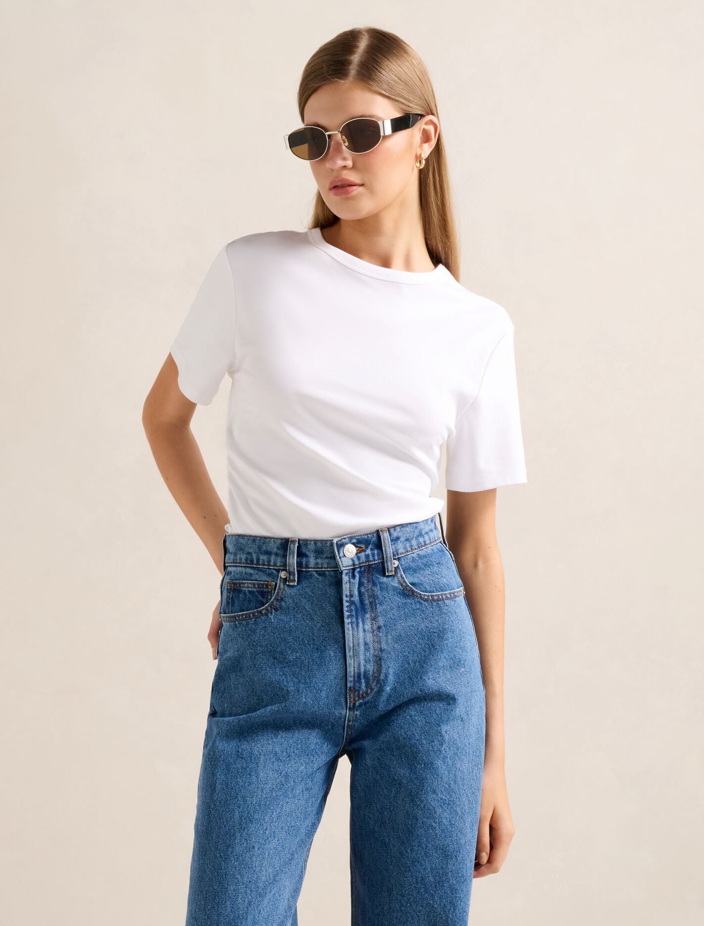 Saskia Boxy T-shirt Porcelain Forever New