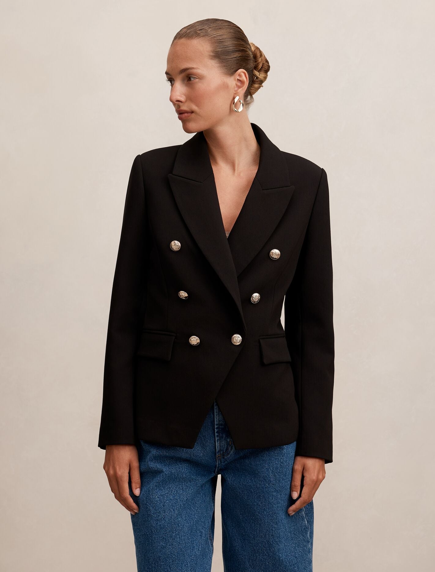 Tiana Military Blazer Black Forever New