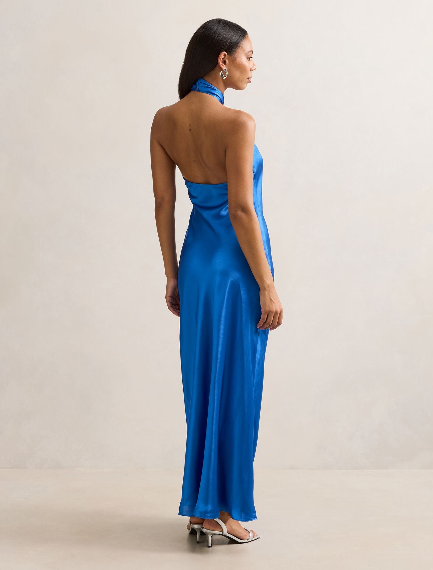 Yvette Halter Neck Satin Maxi Dress Forever New