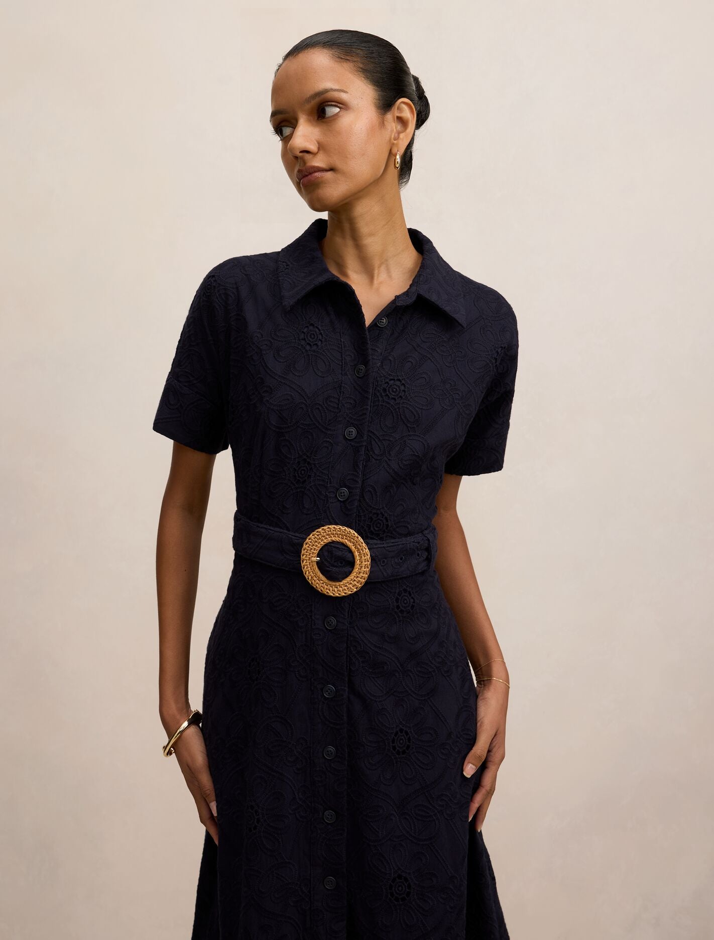 Valeria Petite Broderie Midi Dress Forever New