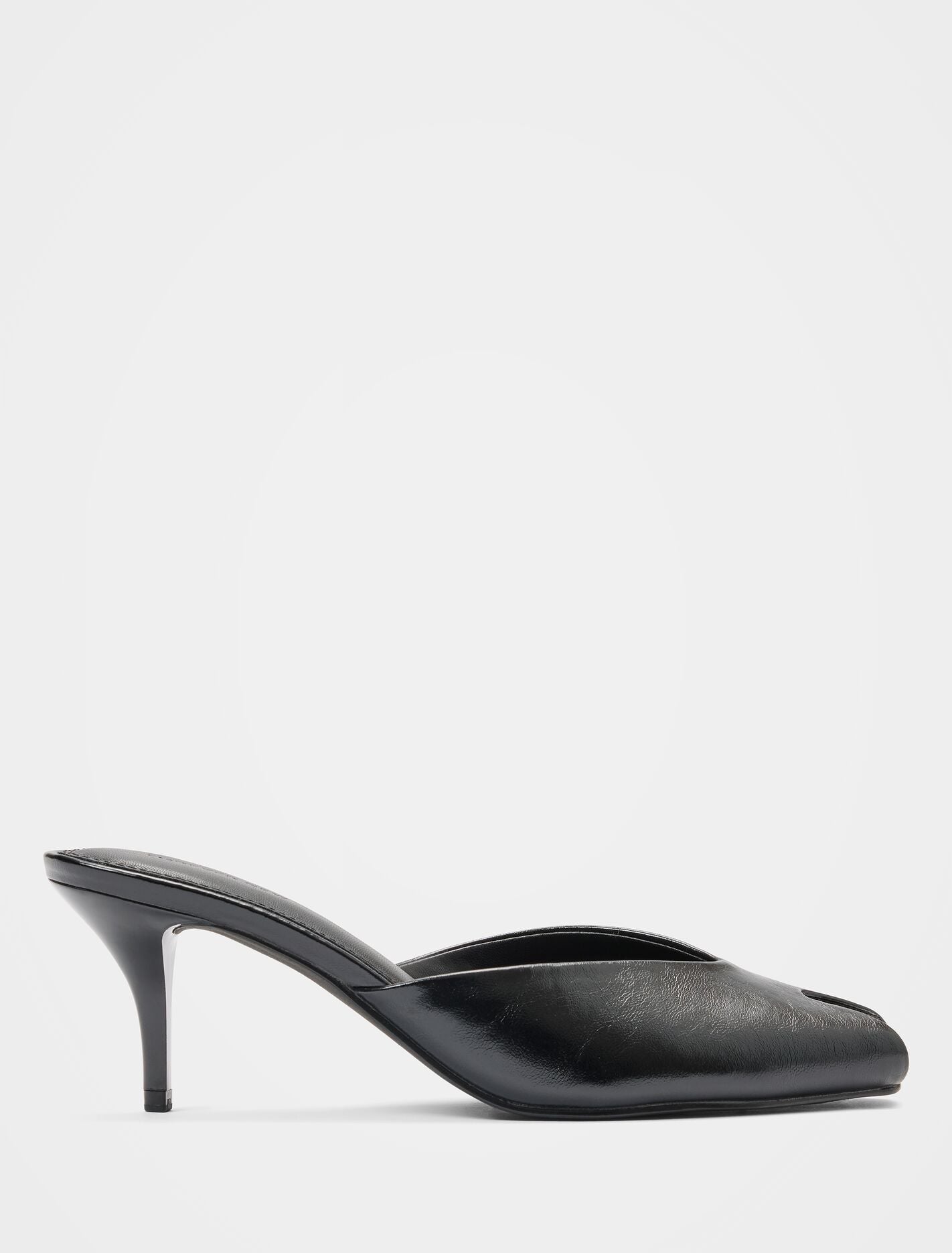 Milly Peep Toe Mule Heel Black Forever New