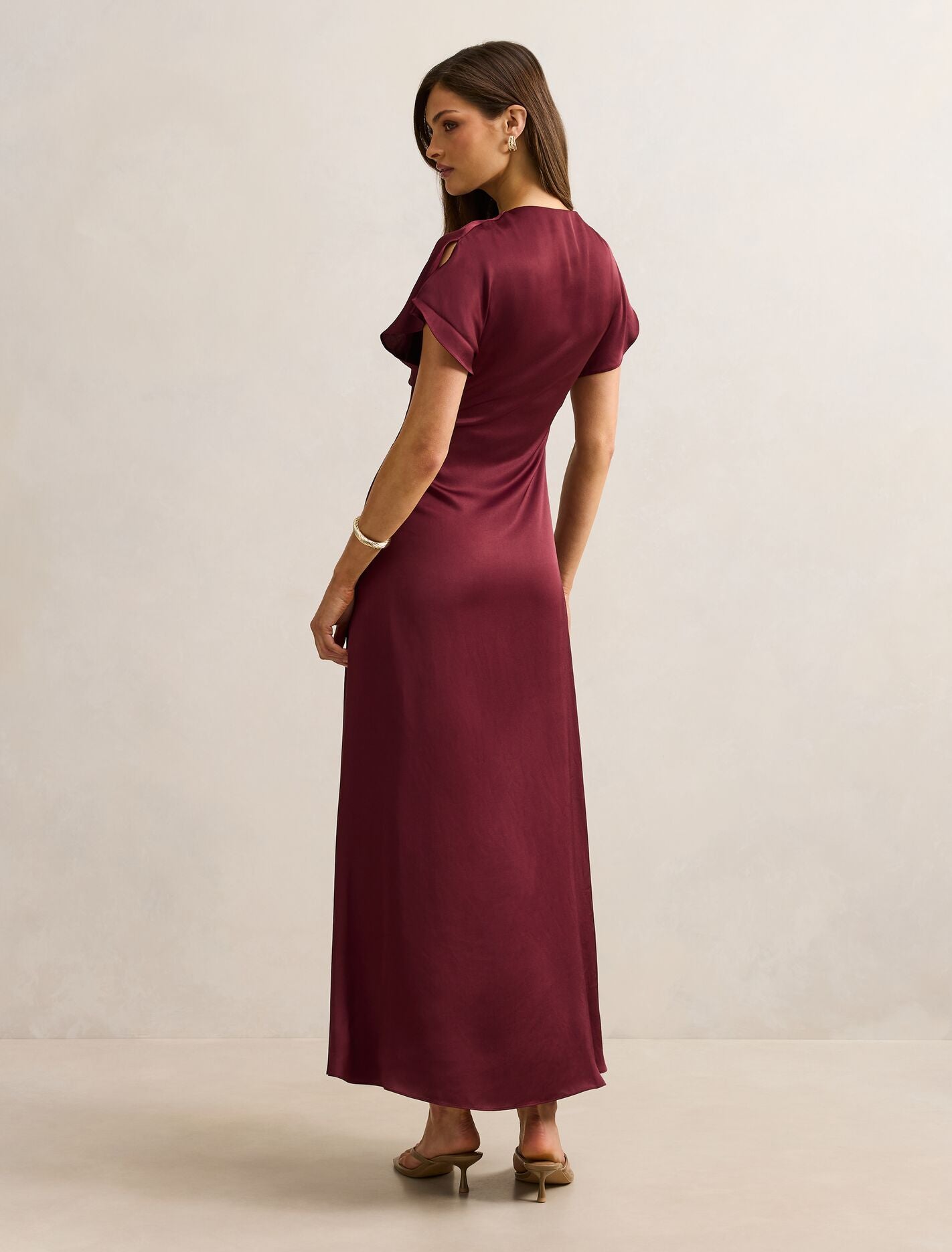 Genevieve Satin Drape Maxi Dress Forever New