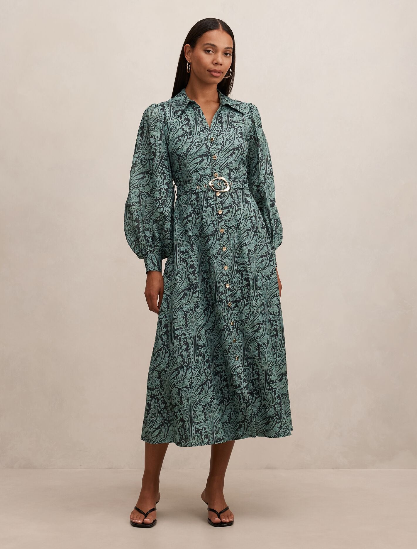 Hazel Shirt Midi Dress Nami Paisley Forever New