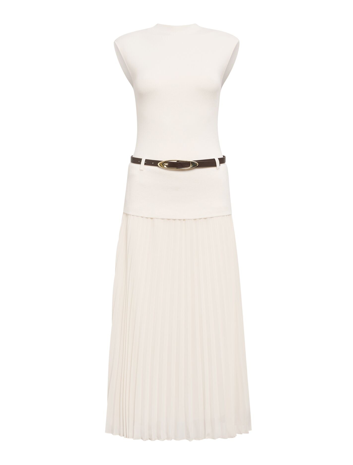 Lorelei Woven Mixed Midi Dress Forever New