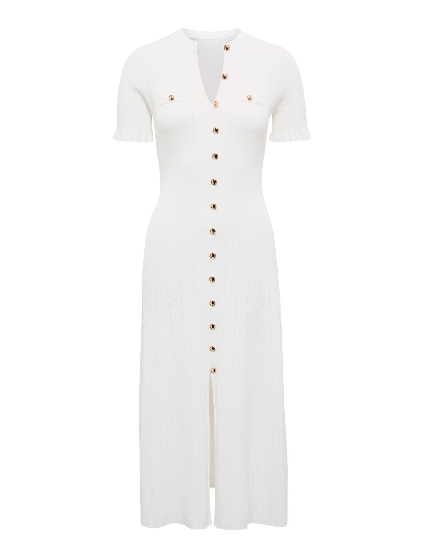 Violetta Petite Stitch Interest Midi Dress Forever New