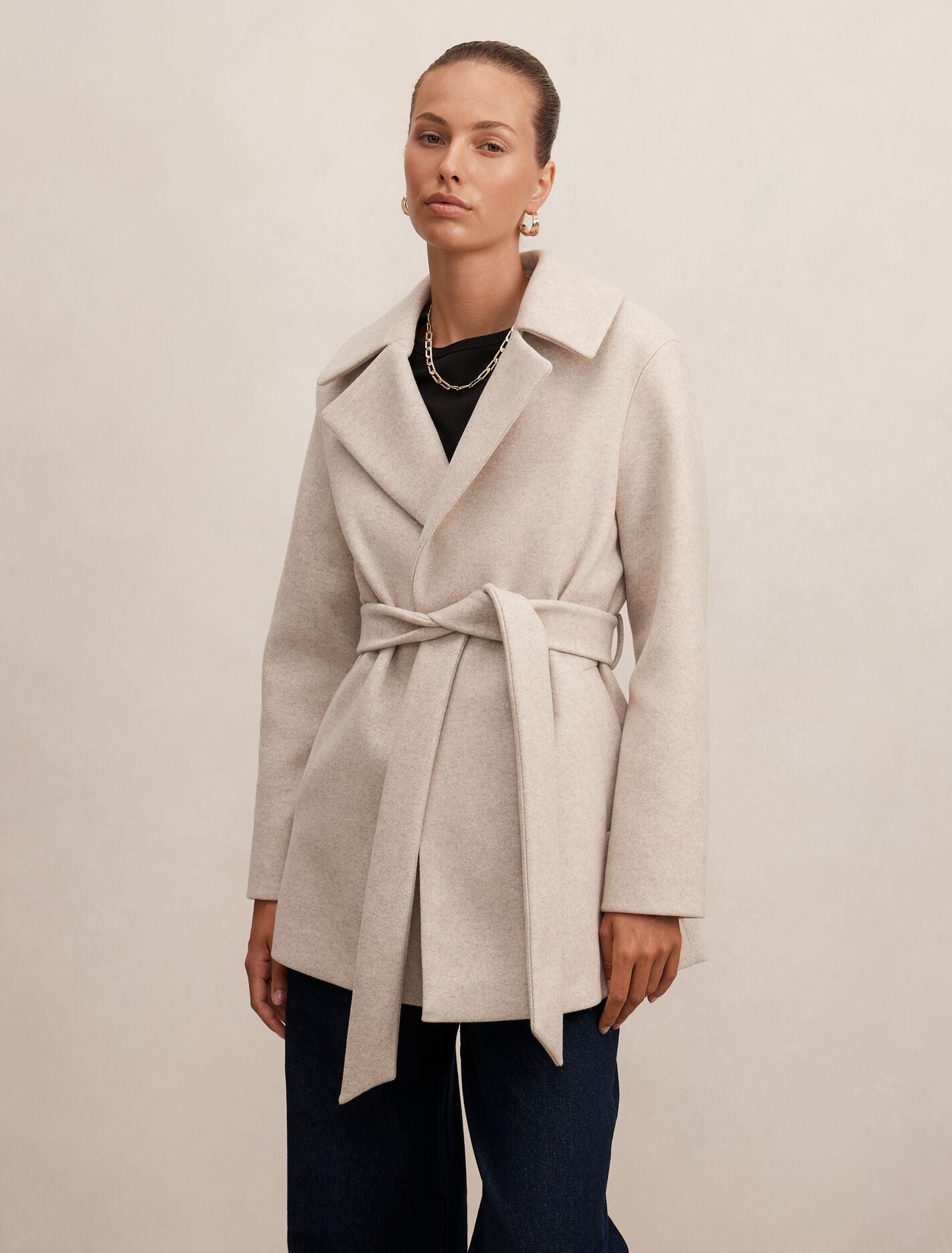 Sabrina Short Wrap Coat Forever New