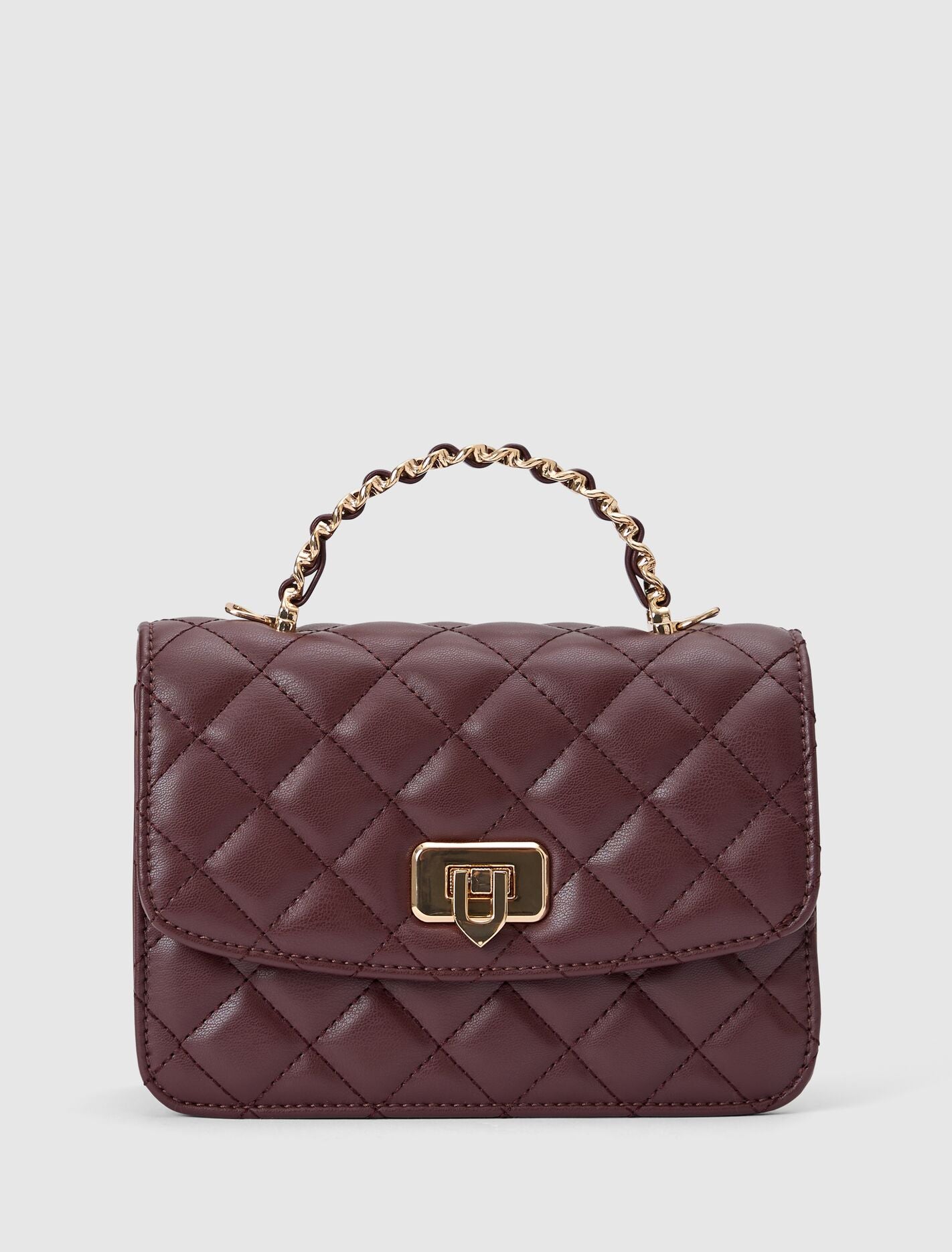 Azalea Quilt Metal Top Handle Bag Forever New