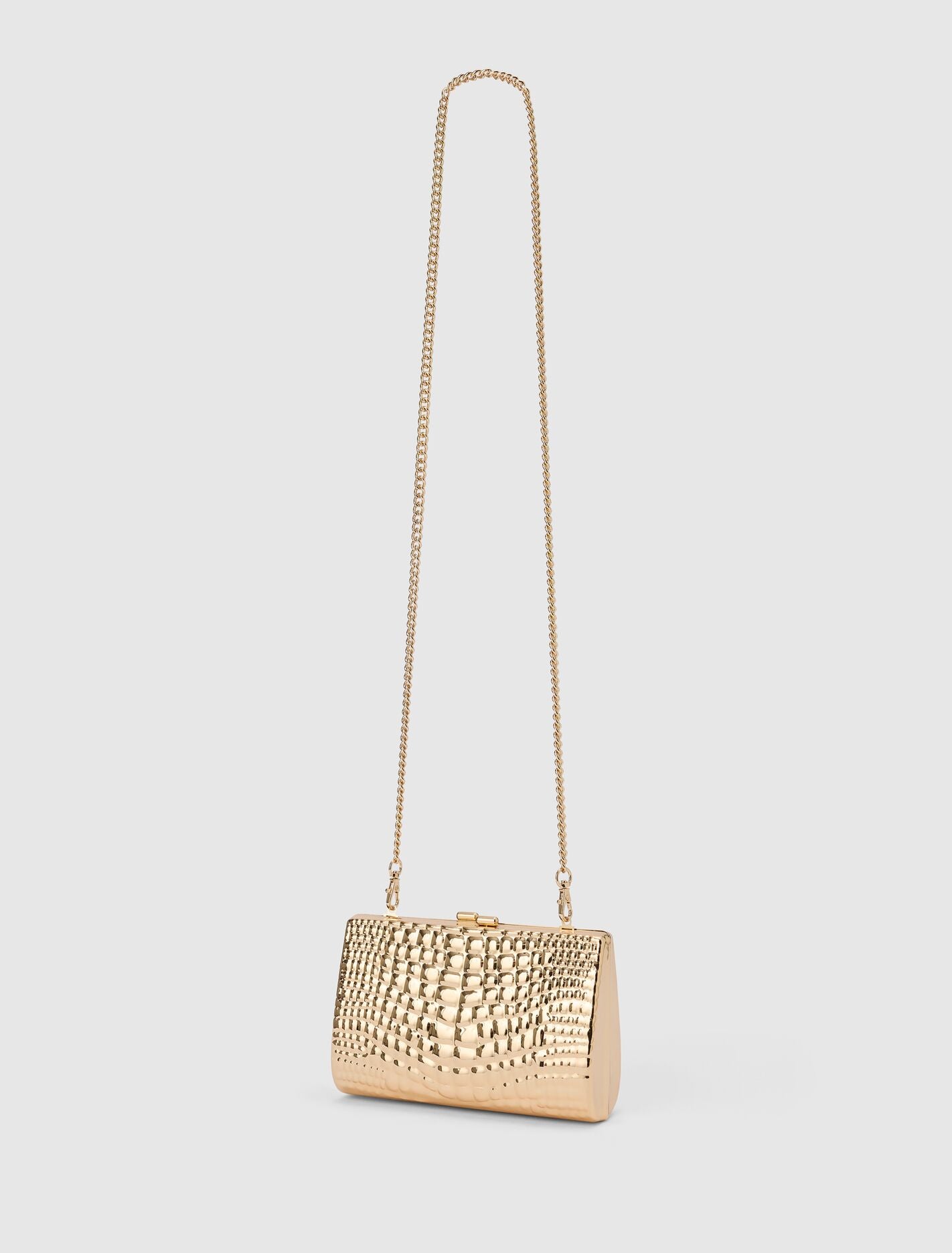 Mariam Metal Texture Clutch Forever New