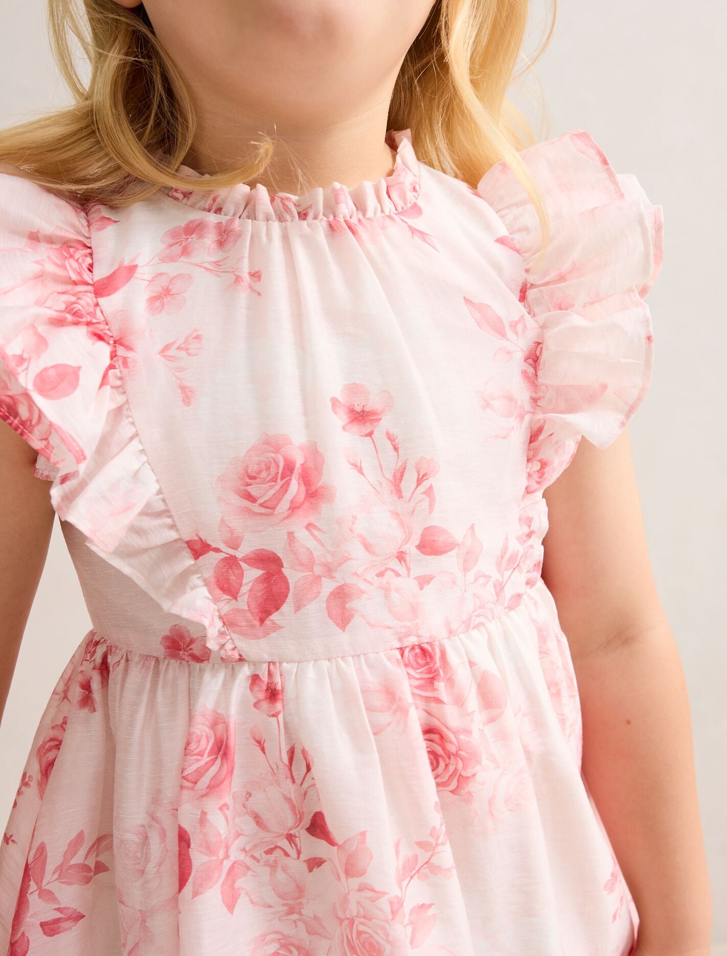 Evelyn Girls Flutter Sleeve Dress Forever New