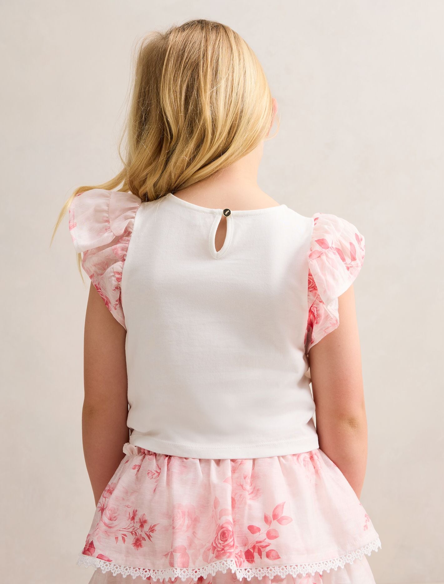 Aurora Girls Flutter Sleeve T-Shirt Forever New