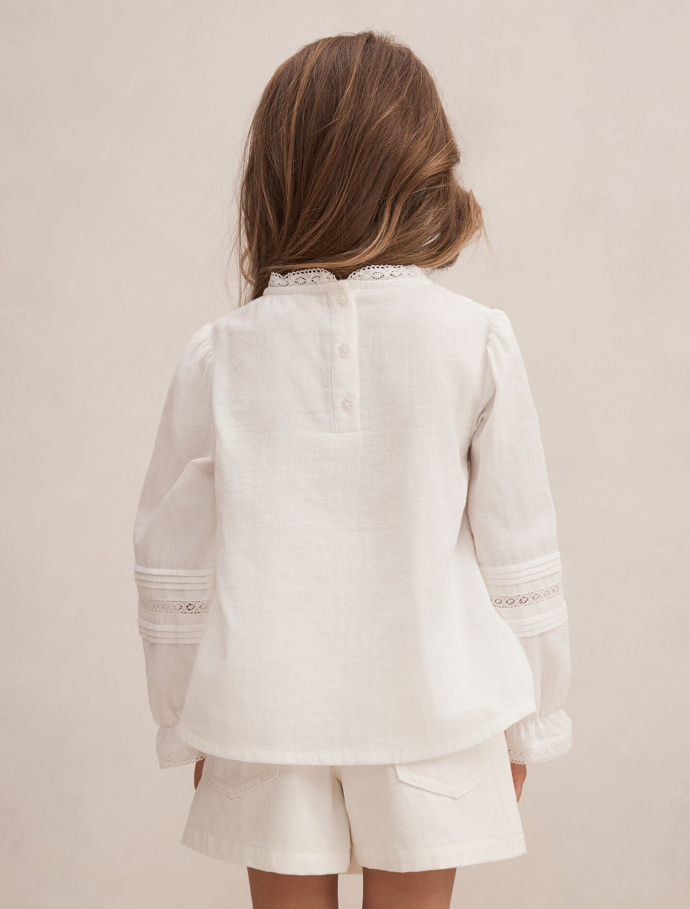 Eloisa Girls Lace Trim Blouse Forever New