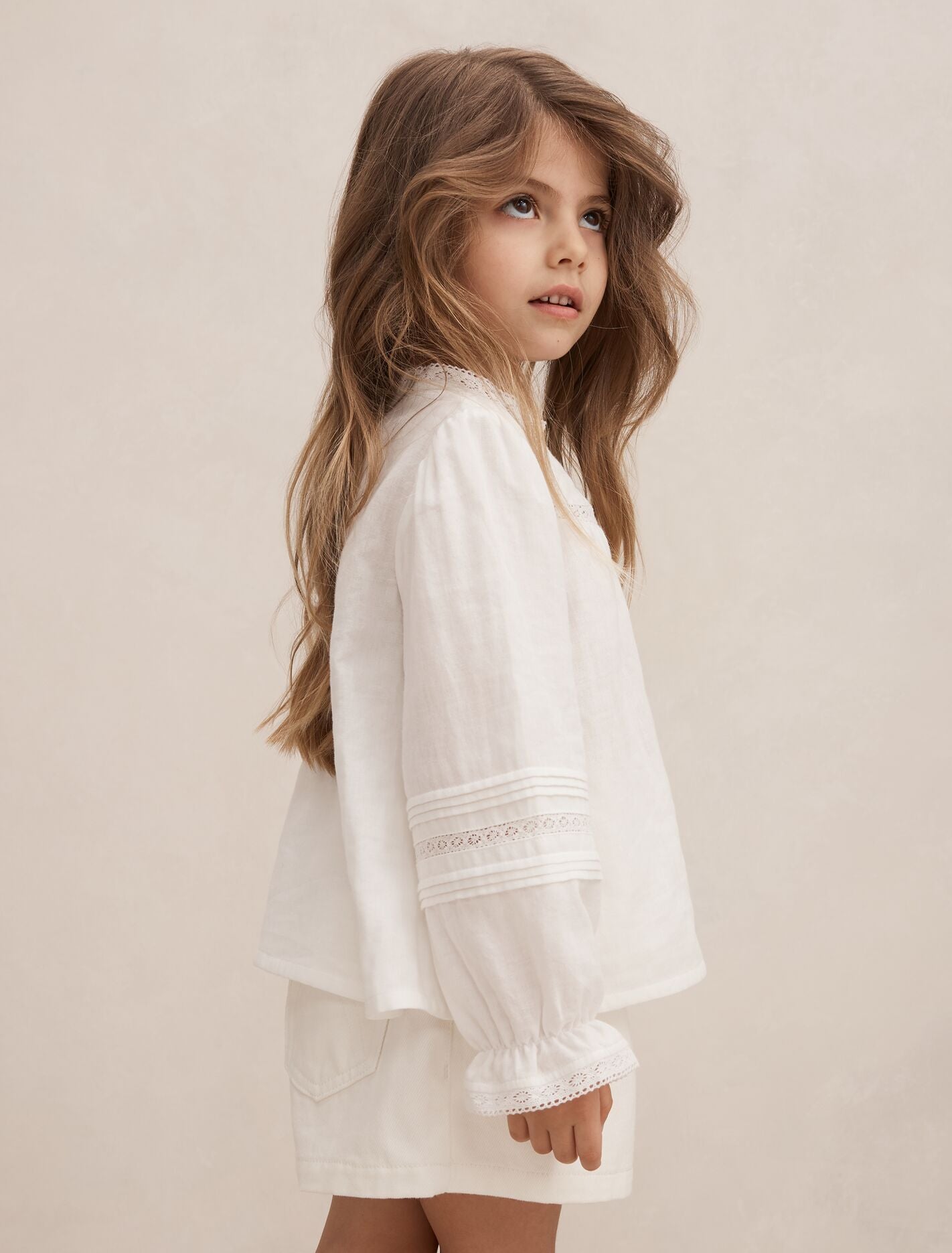 Eloisa Girls Lace Trim Blouse Forever New