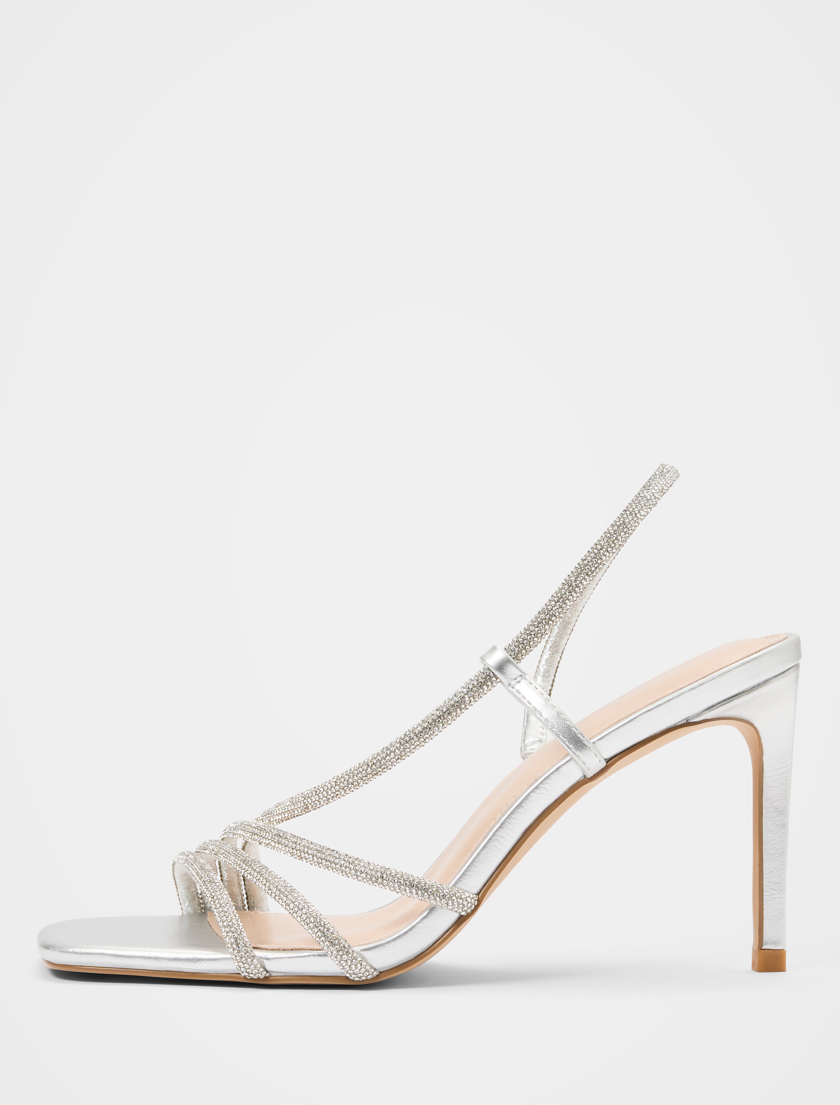 Christine Asymmetrical Diamante Strapping Heel Forever New