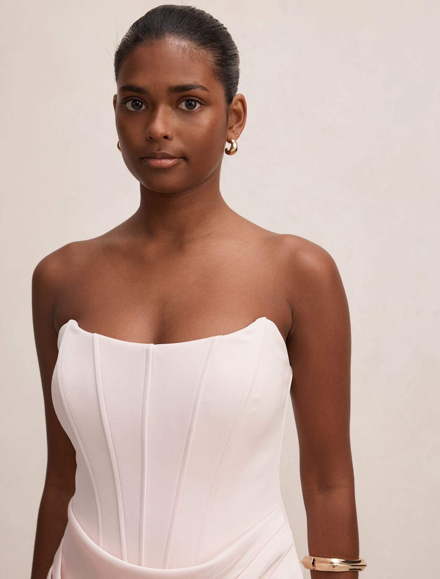 Isra Petite Drape Strapless Maxi Dress Forever New