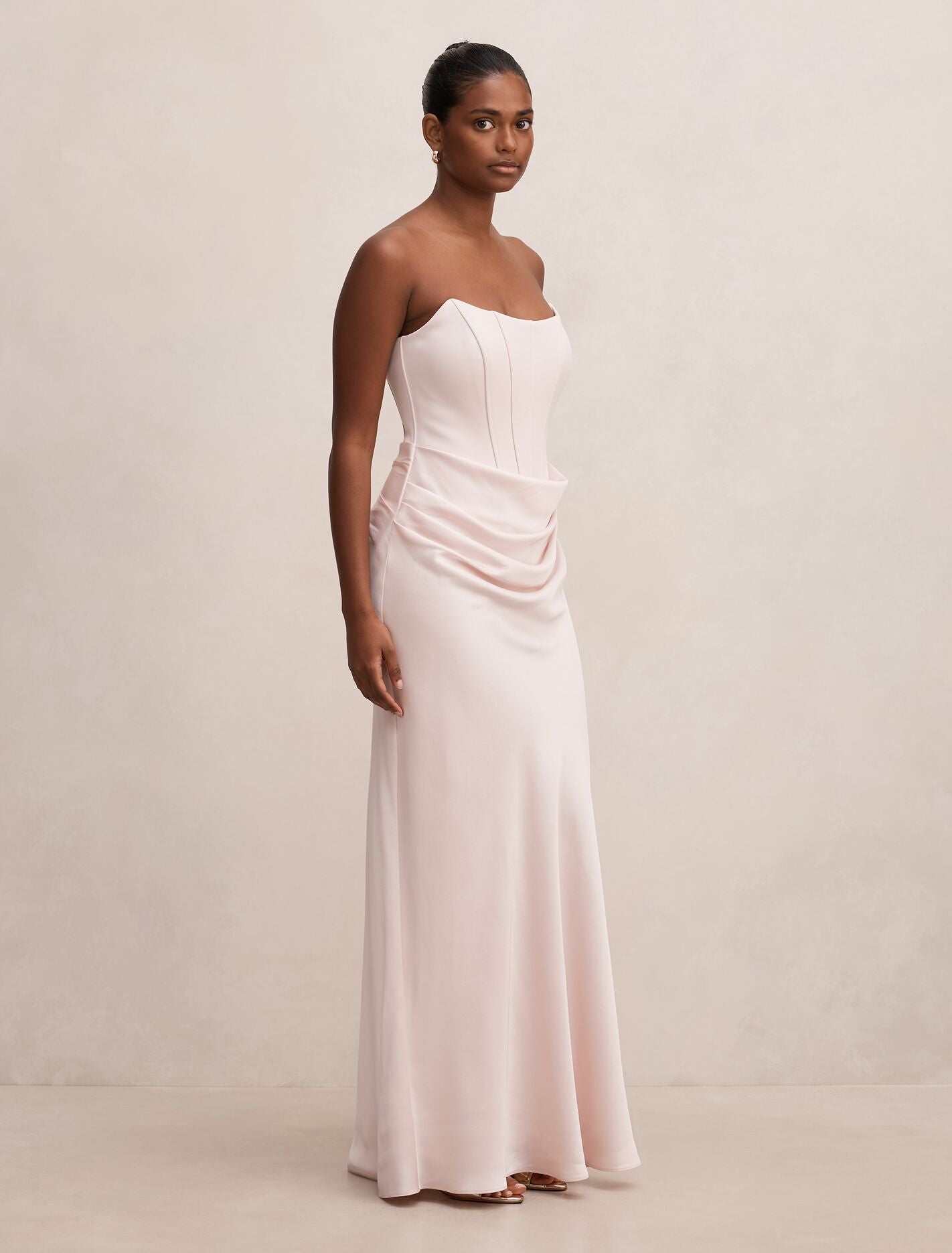 Isra Petite Drape Strapless Maxi Dress Forever New