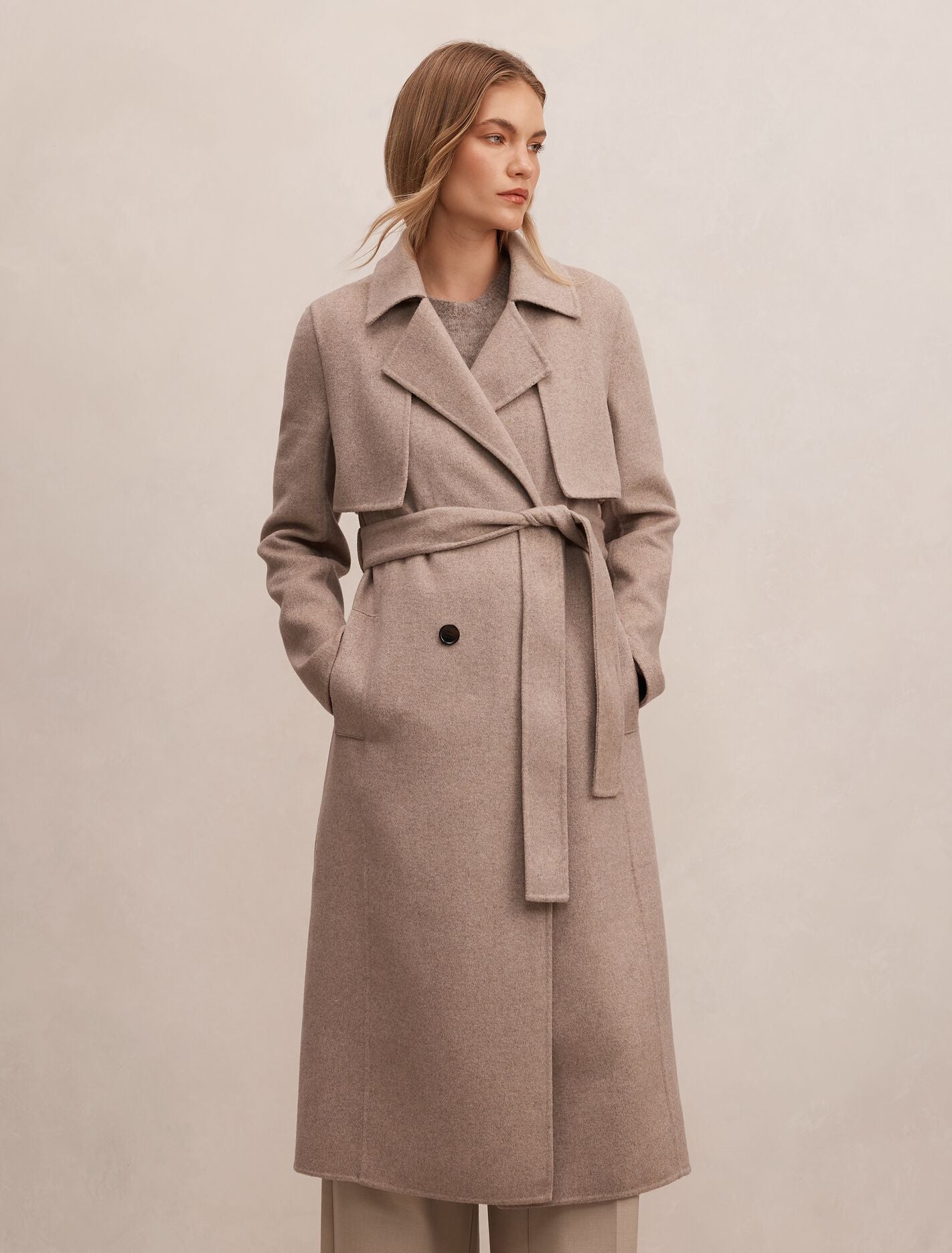 Holly Felled Coat Mushroom Forever New