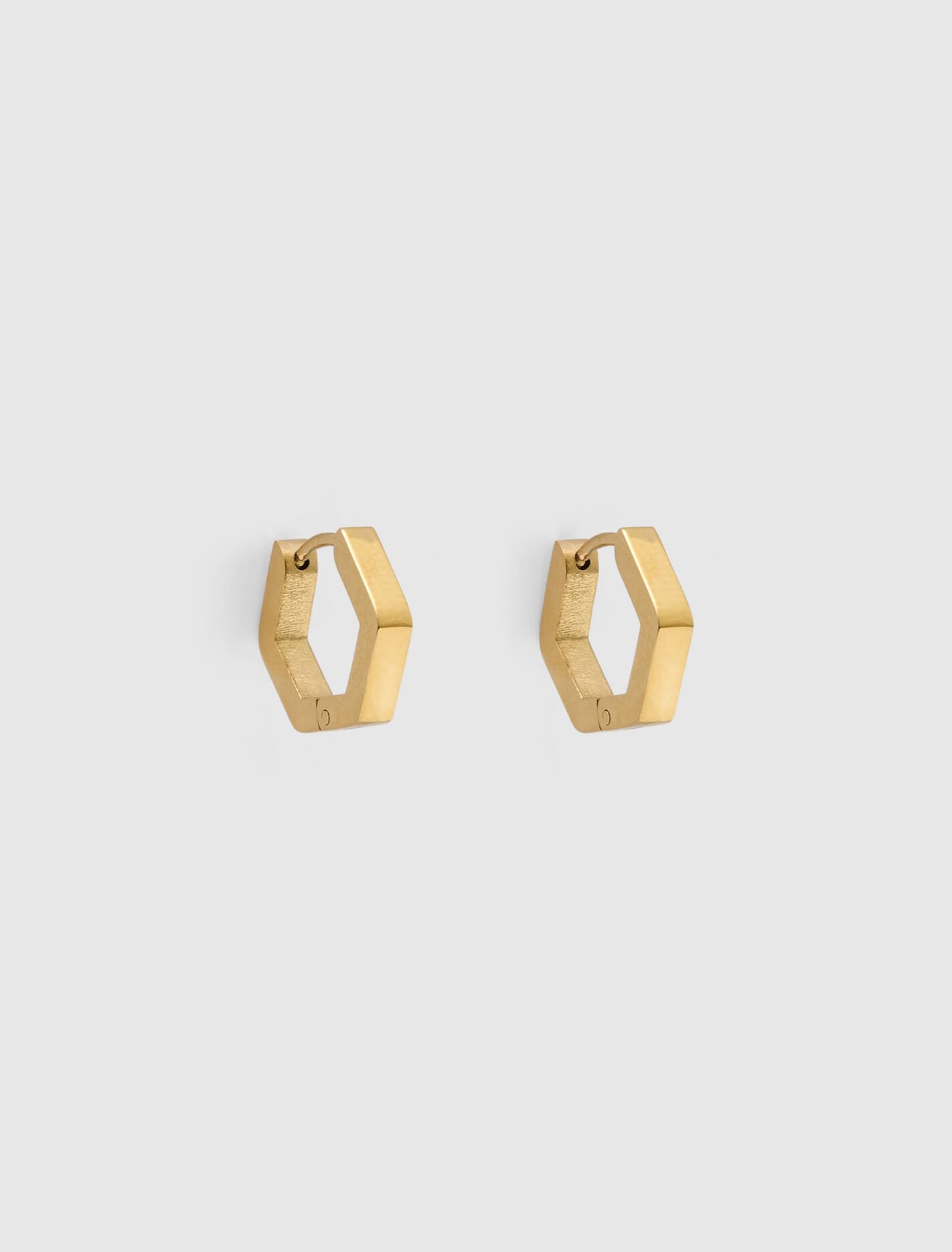 Matilda Hexagon Small Hoop Earrings 0 Gold Plated Forever New