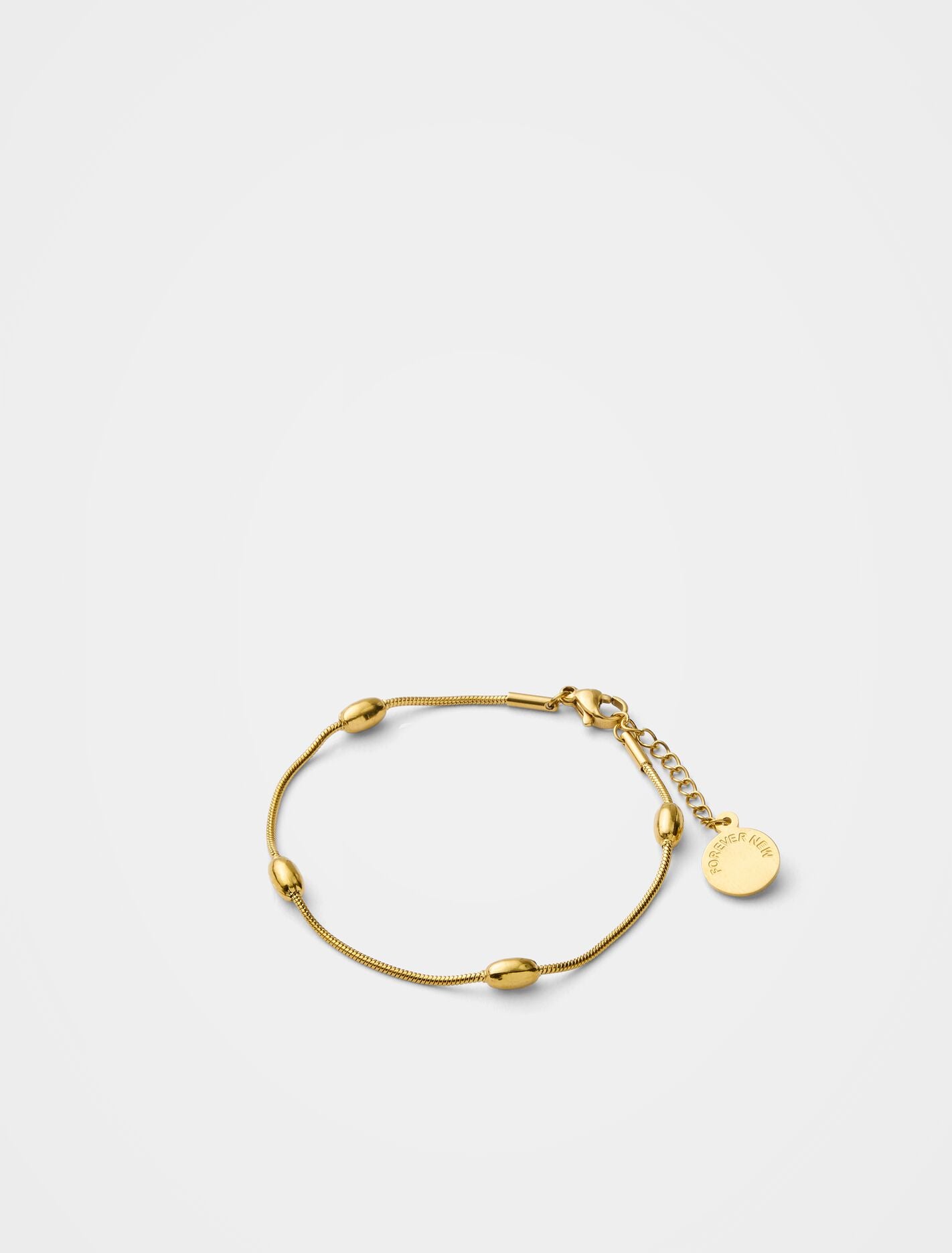 Brodie Metal Bead Bracelet 0 Gold Plated Forever New