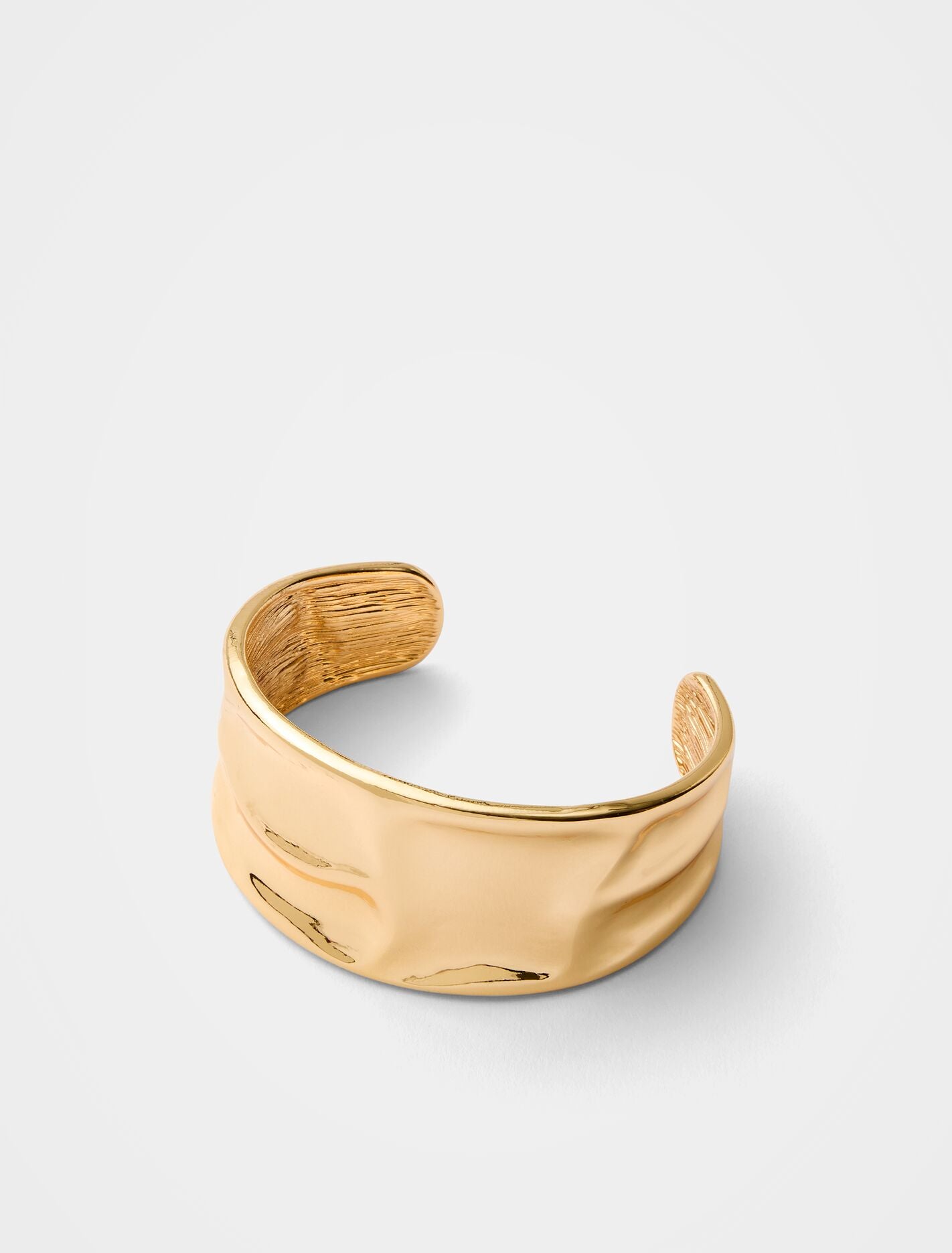 Signature Willa Wide Panel Cuff Bangle 0 Gold Forever New