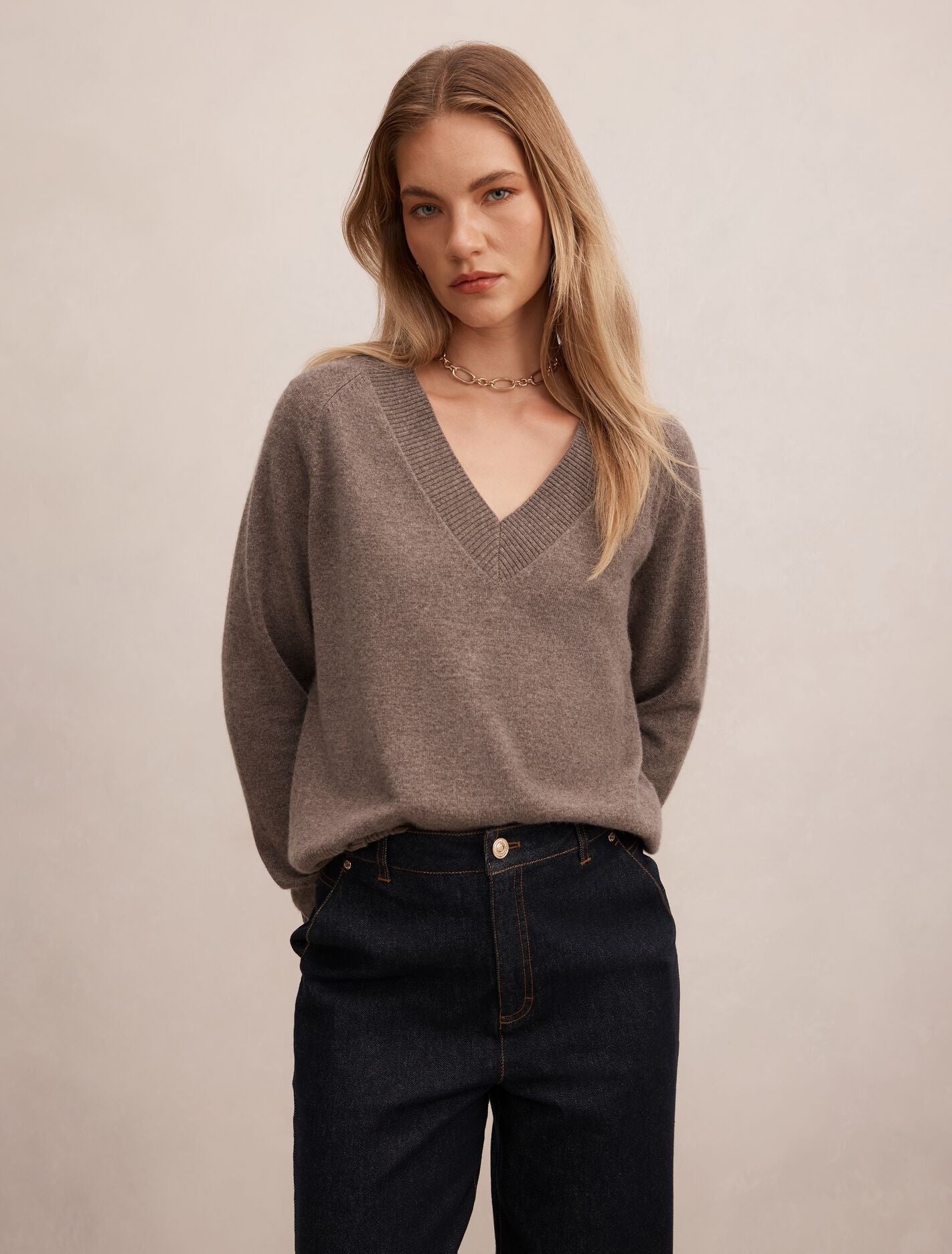 Rumi Cashmere Blend Sweater Mocha Forever New