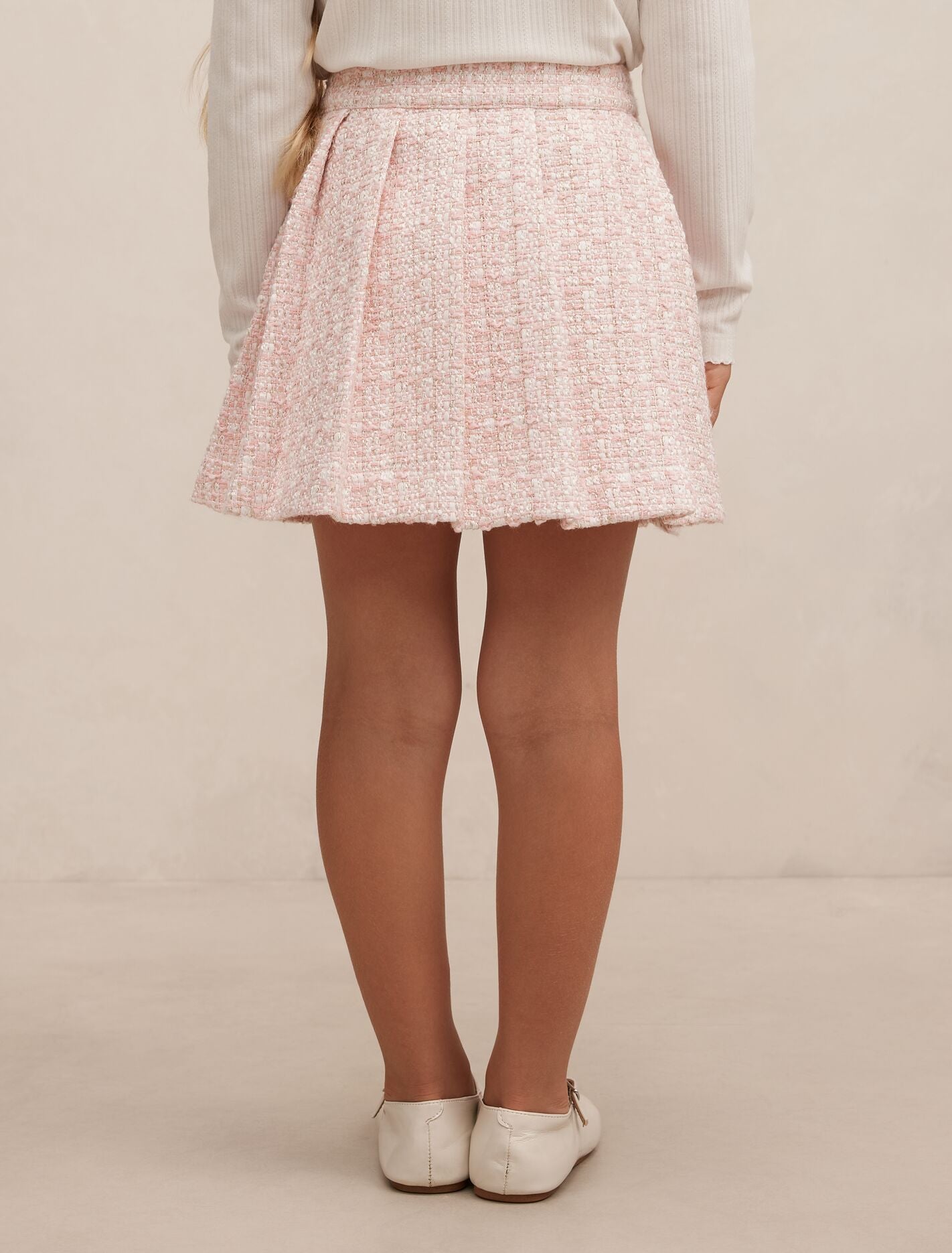 Audrey Girls Pleated Tweed Skirt Forever New
