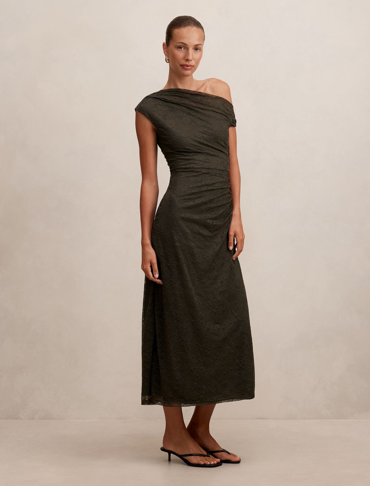 Paris Lace Asym Midi Dress Forever New