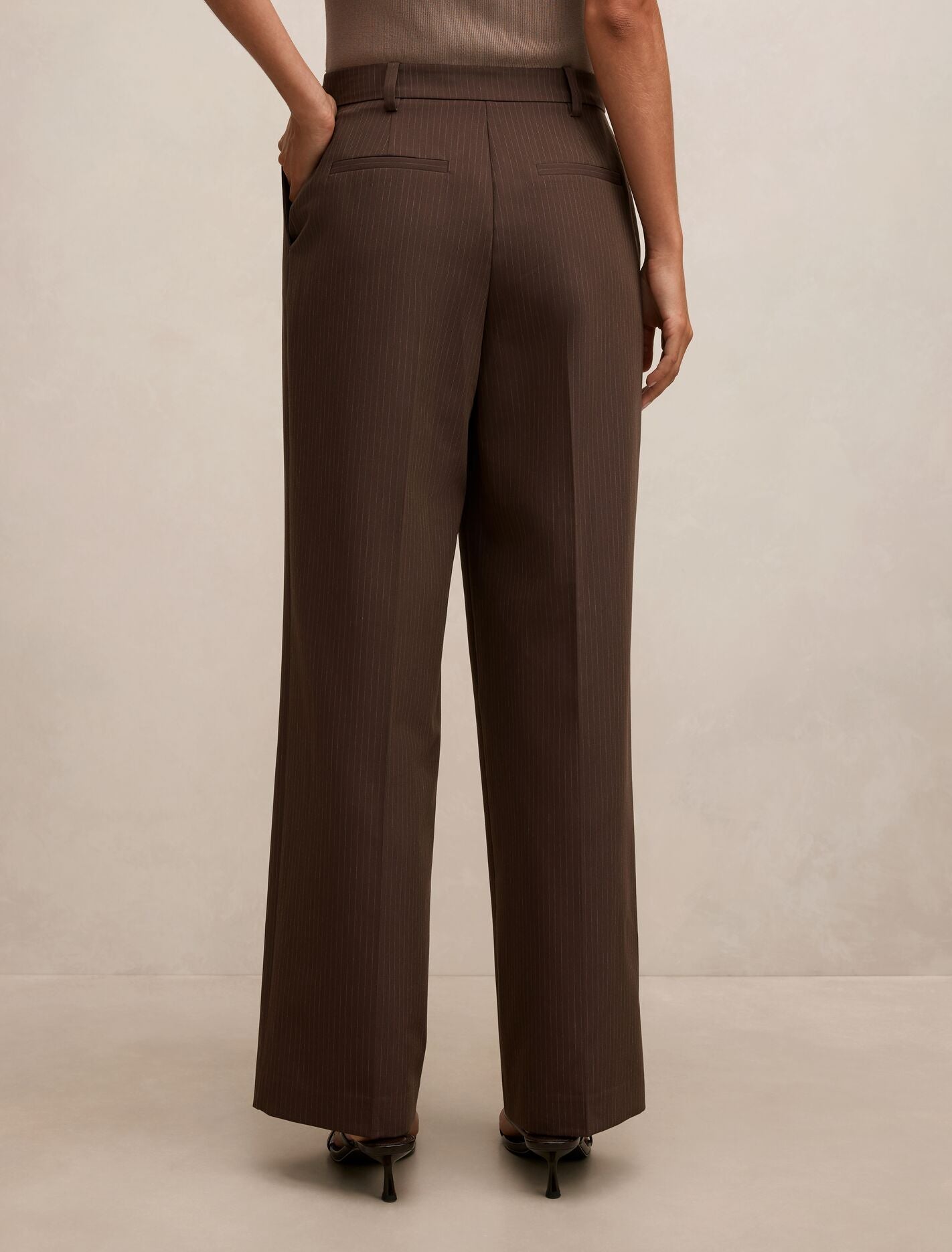 Bree Pinstripe Mid Rise Pants Forever New