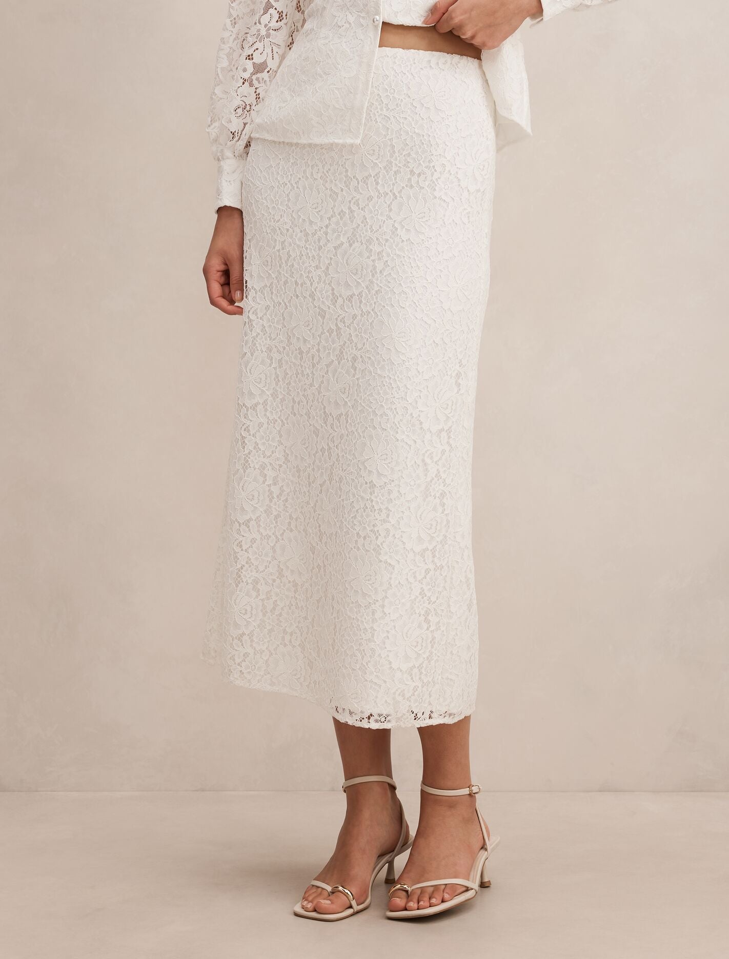 Loretta Lace Midi Skirt Forever New