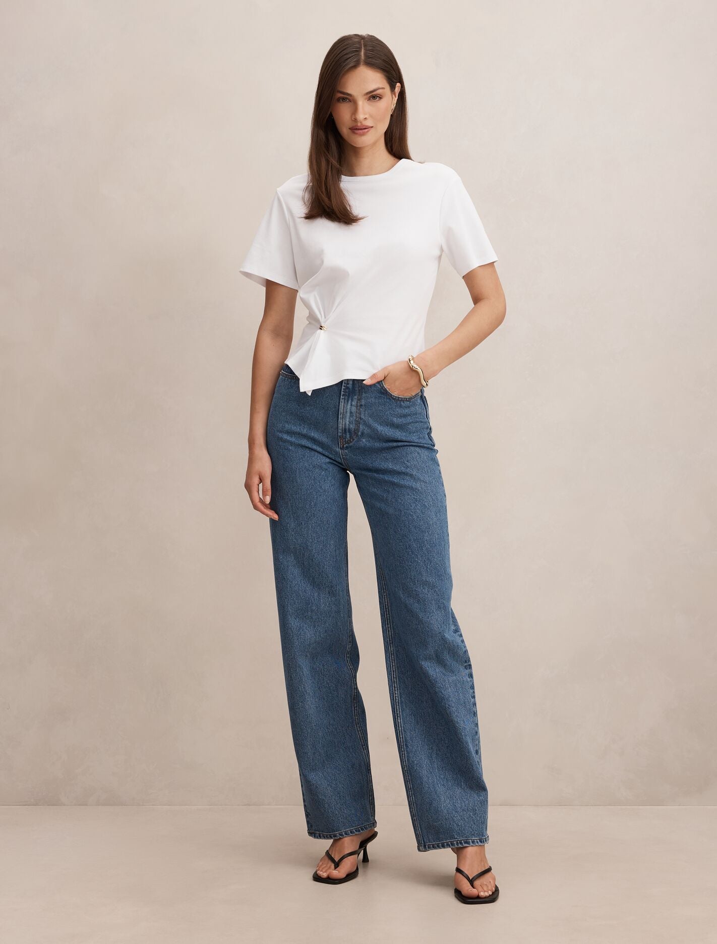 Lani Hardware Detail T-Shirt Forever New