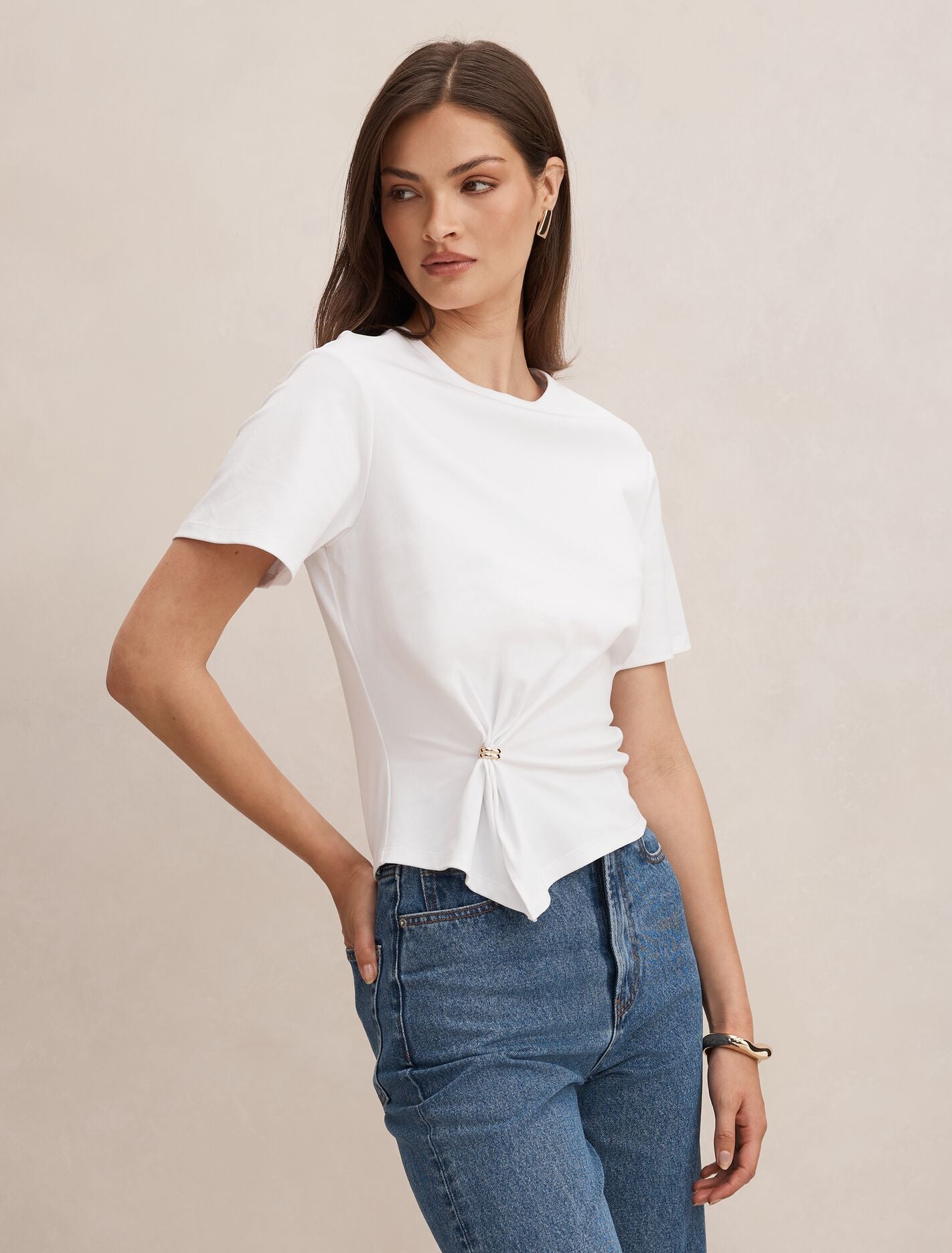Lani Hardware Detail T-Shirt Forever New