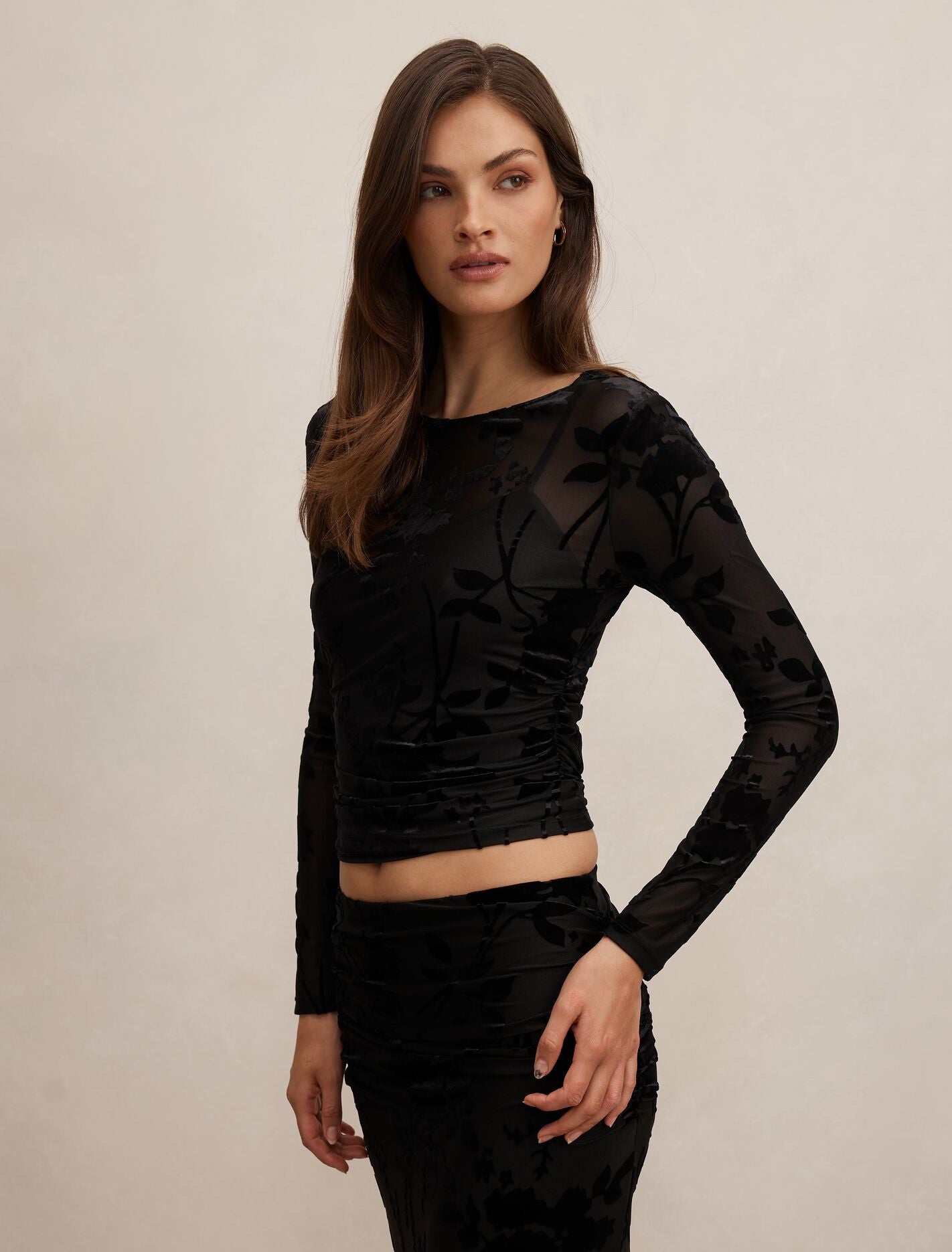Kenzie Mesh Burn Out Top Forever New