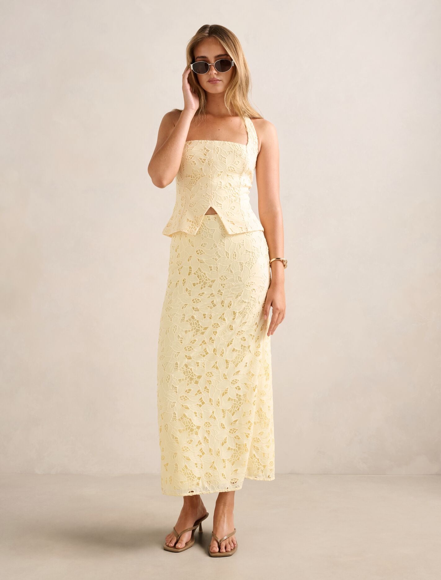 Sally Lace Halter Top Forever New