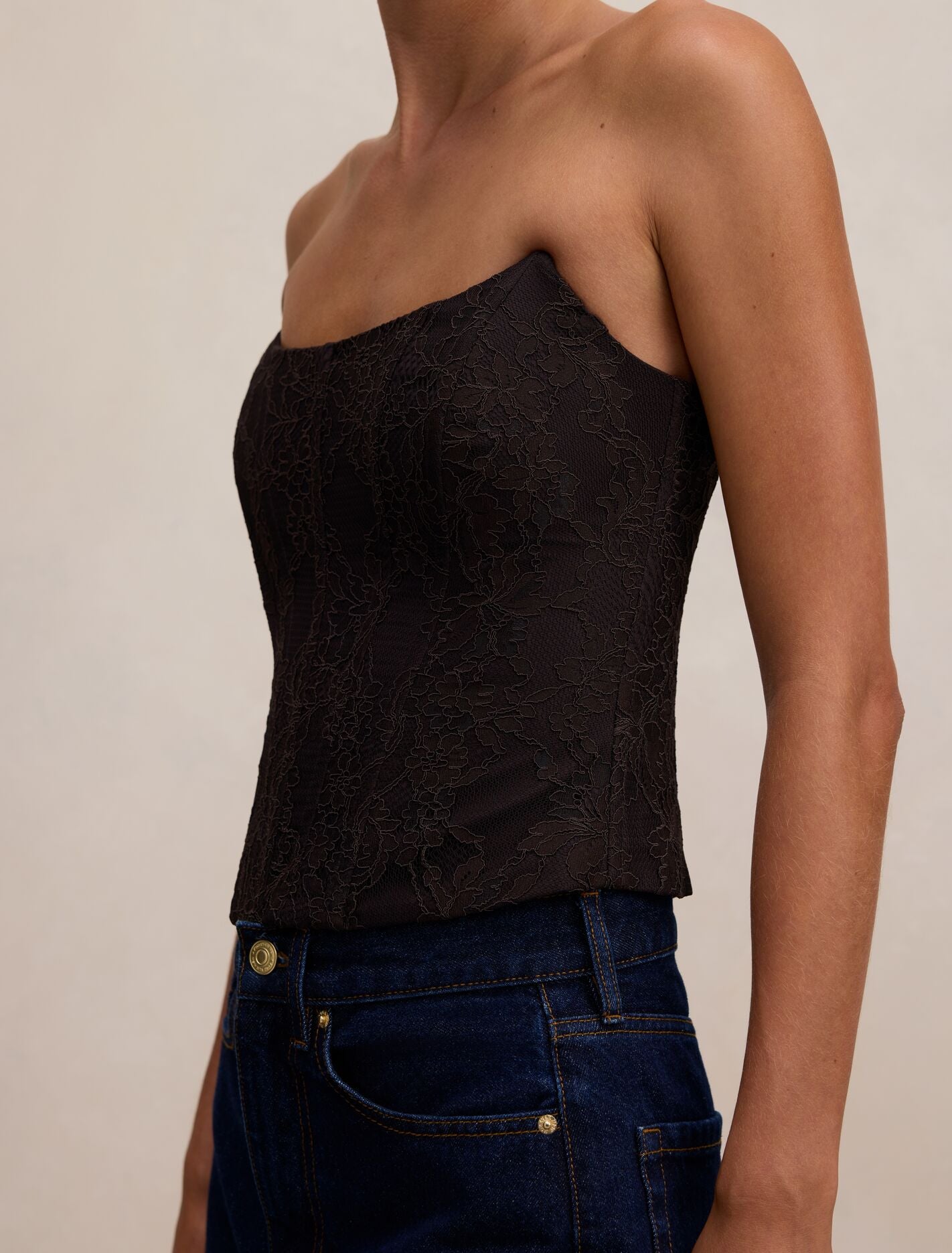 Lara Lace Corset Top Forever New