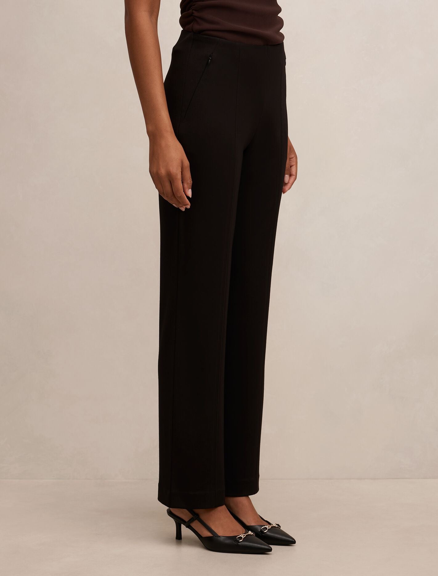 Piper Ponte Straight Leg Pants Forever New