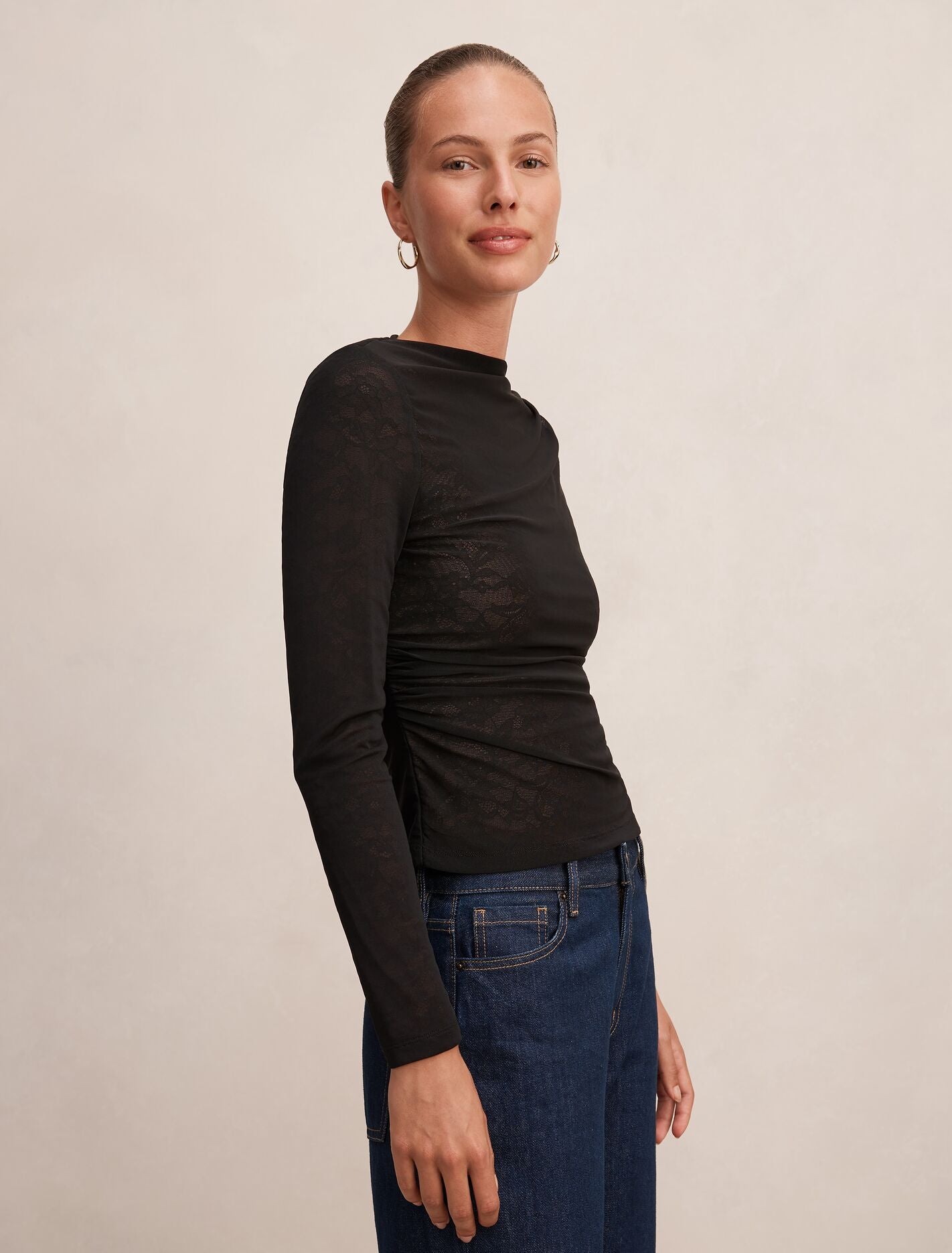 Sloane Lace Long Sleeve Top Forever New