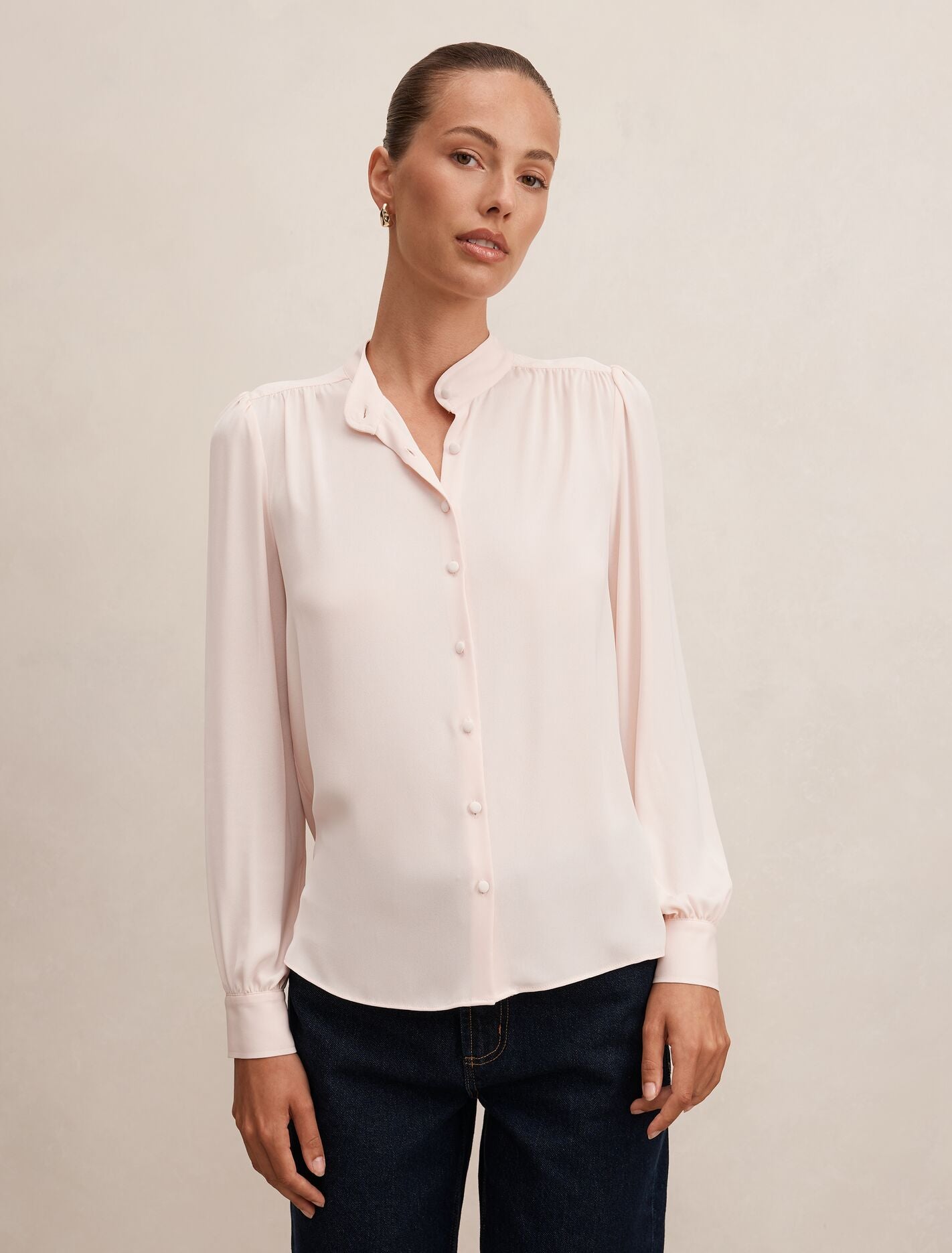 Bailey Long Sleeve Blouse Rosewater Forever New
