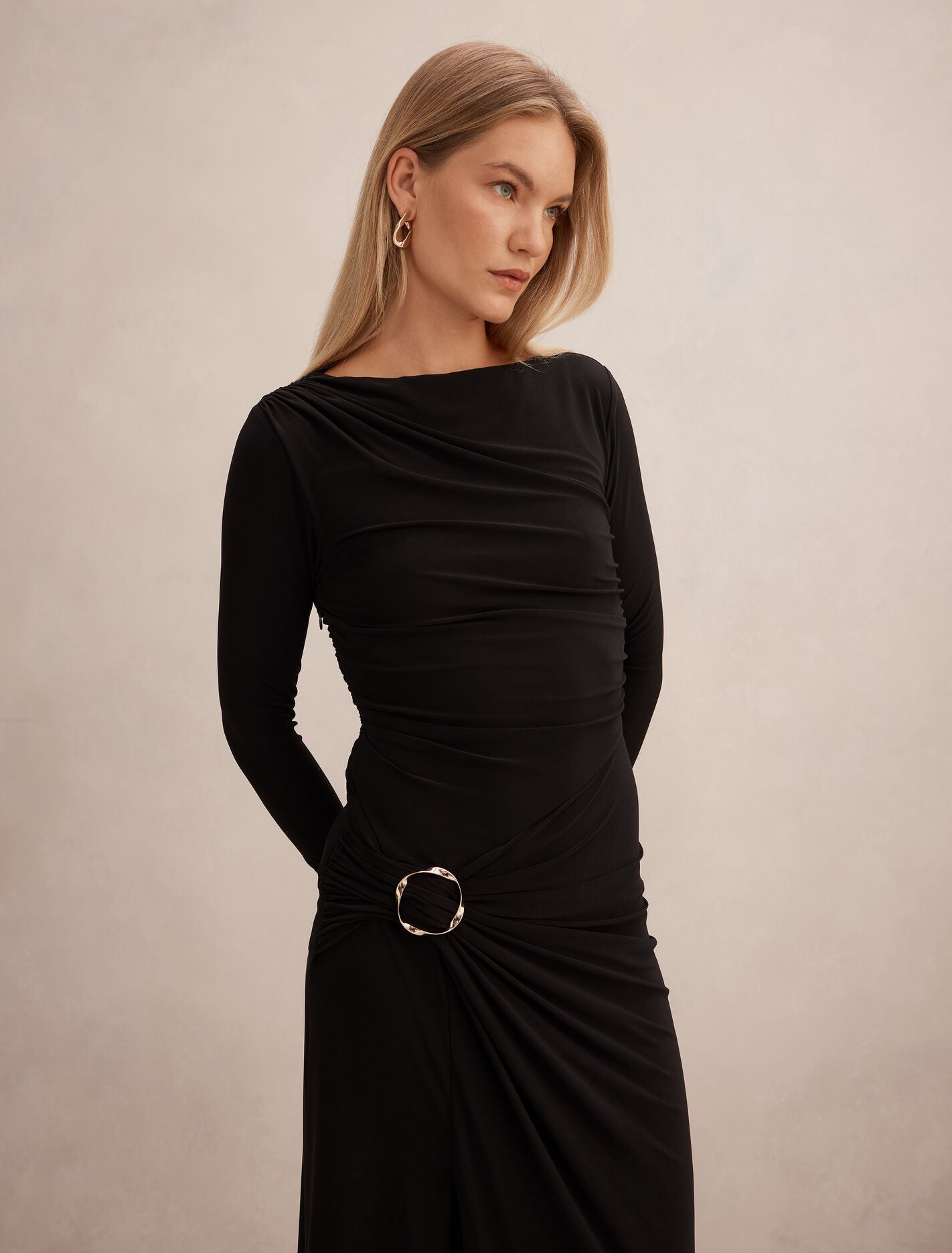 Kingsley Hardware Jersey Midi Dress Forever New