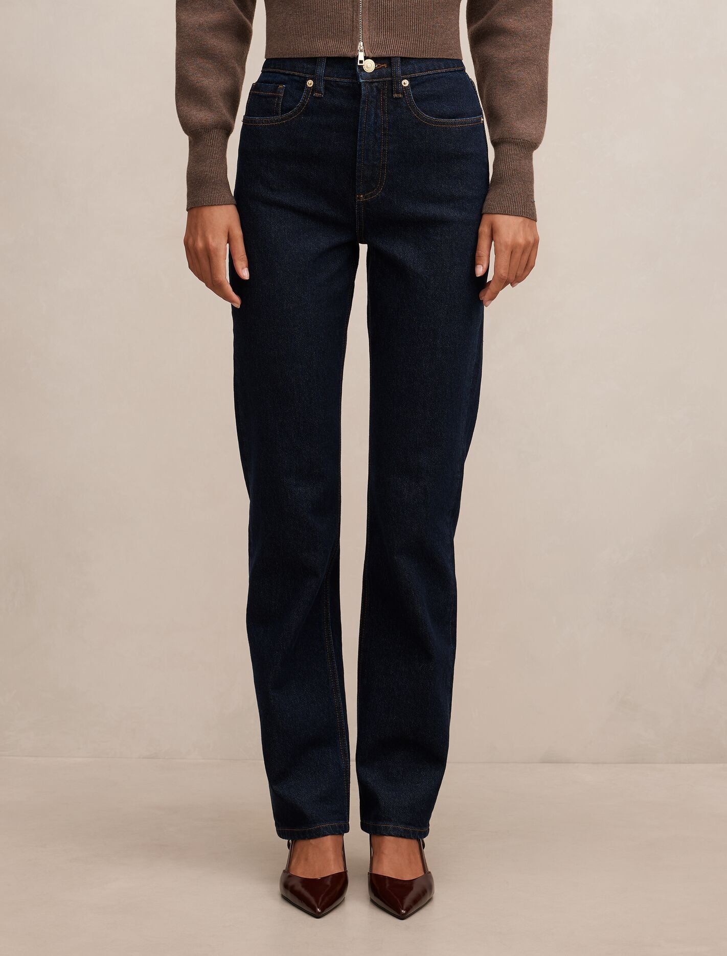 Devon High-Rise Slim Jeans Dark Indigo Forever New